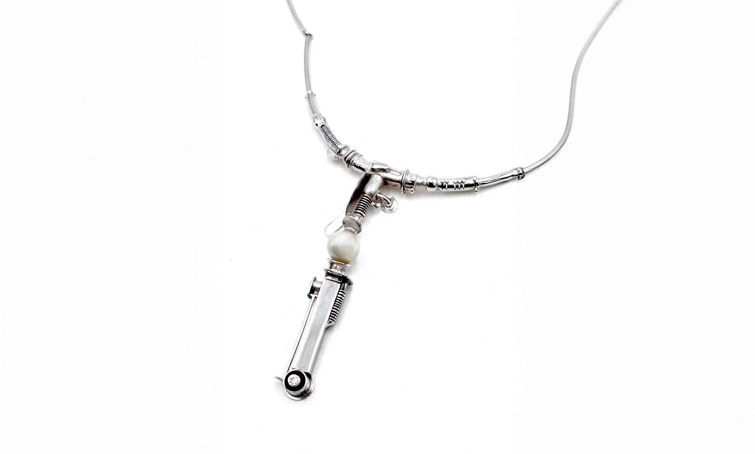 Claude Wesel Unique white gold necklace, pearl and diamond 2.jpg