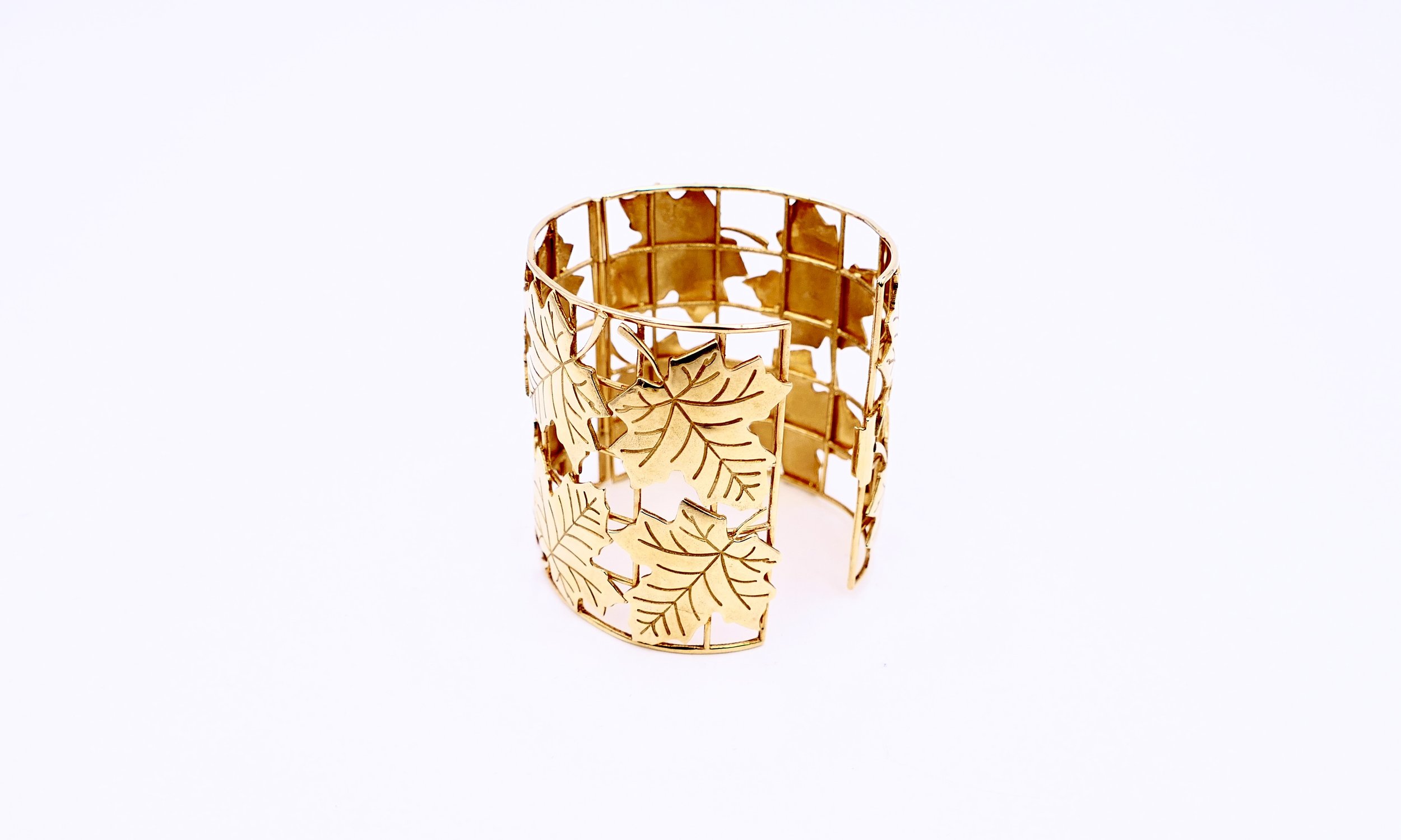 cleto-munari-autunno-gilded-silver-bangle leaf-cage-3.JPG