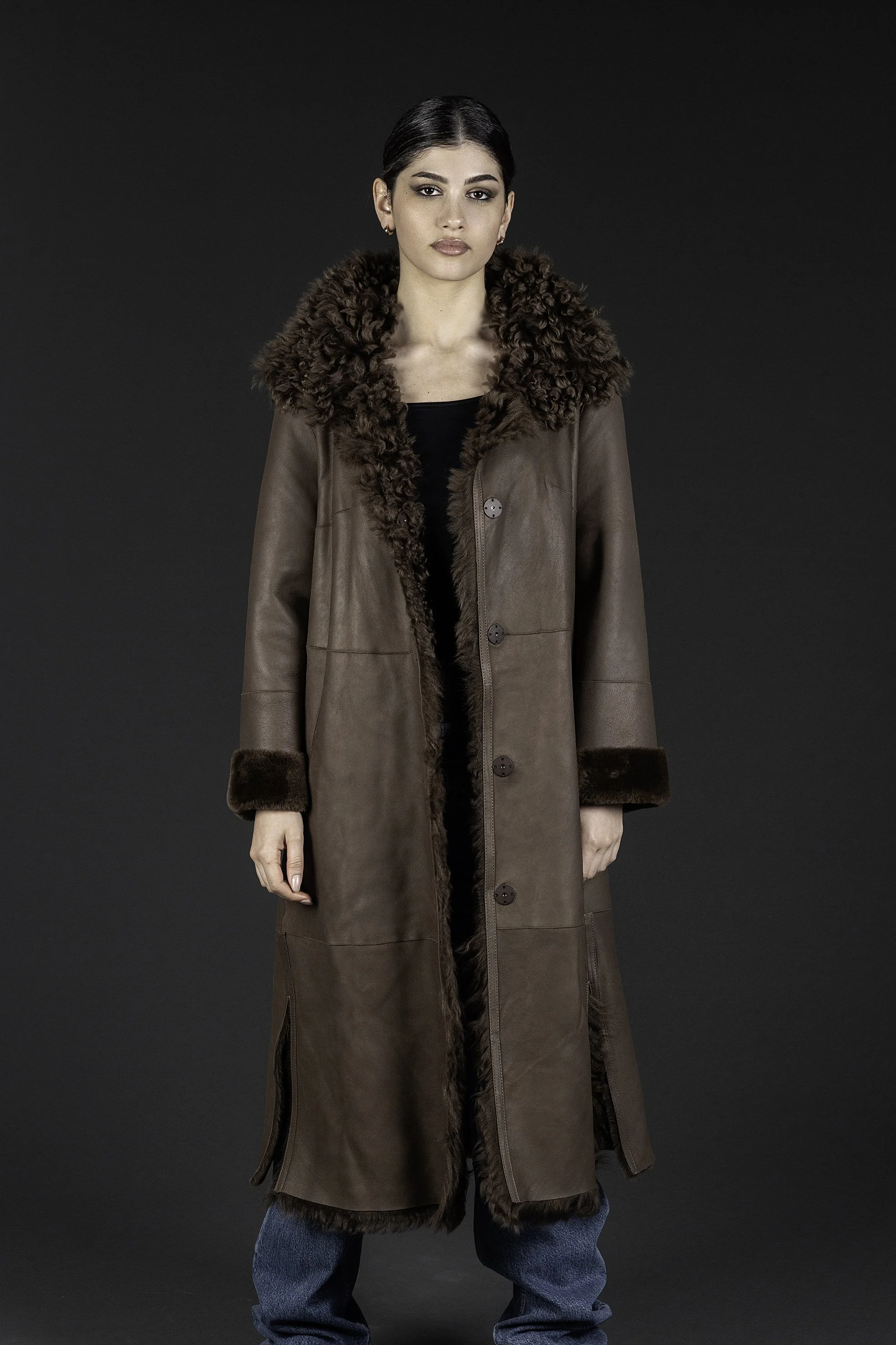 Mod Taran-110cm tigrado og shearling lam