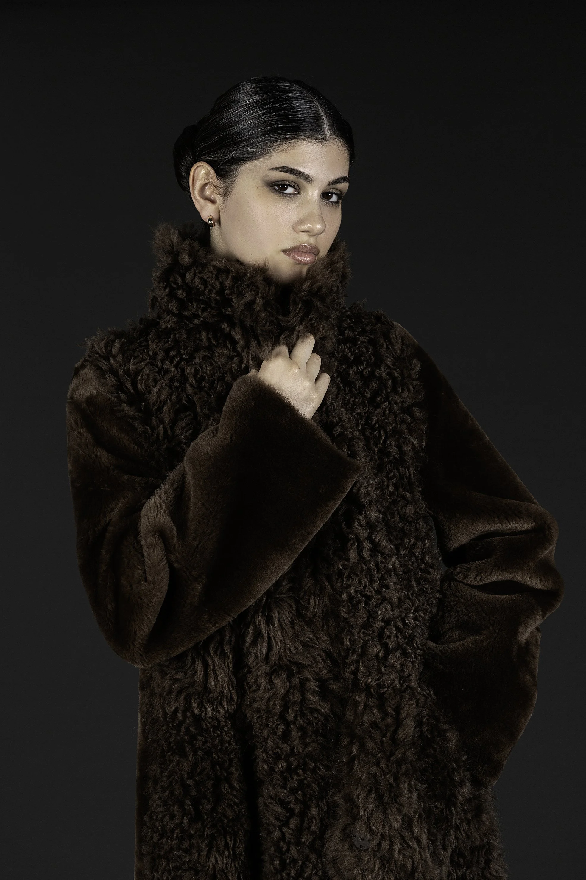 Mod Taran-110cm tigrado og shearling lam