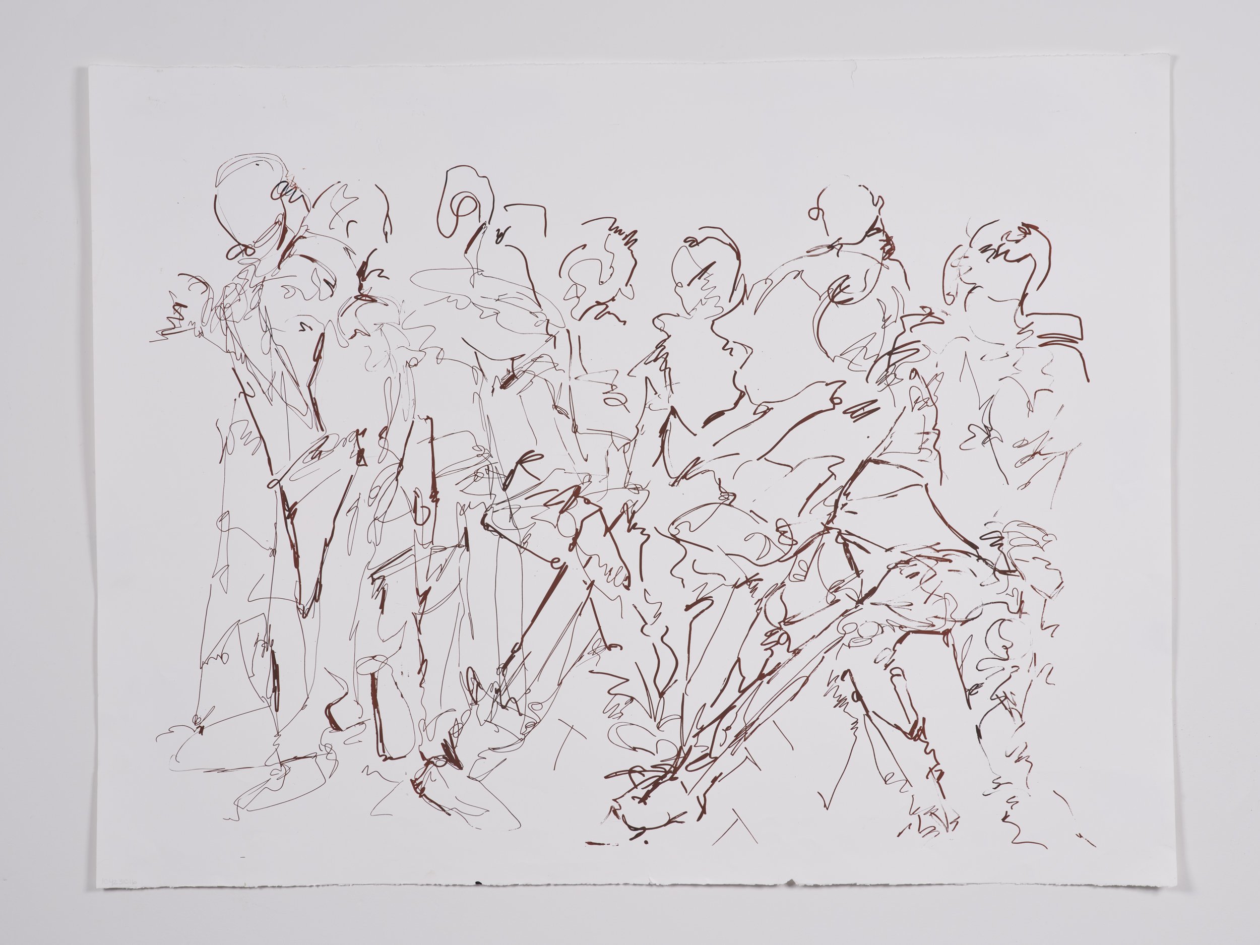 The Dinner That Never Sat Down I, 40"X 28", Monoprint, 2024