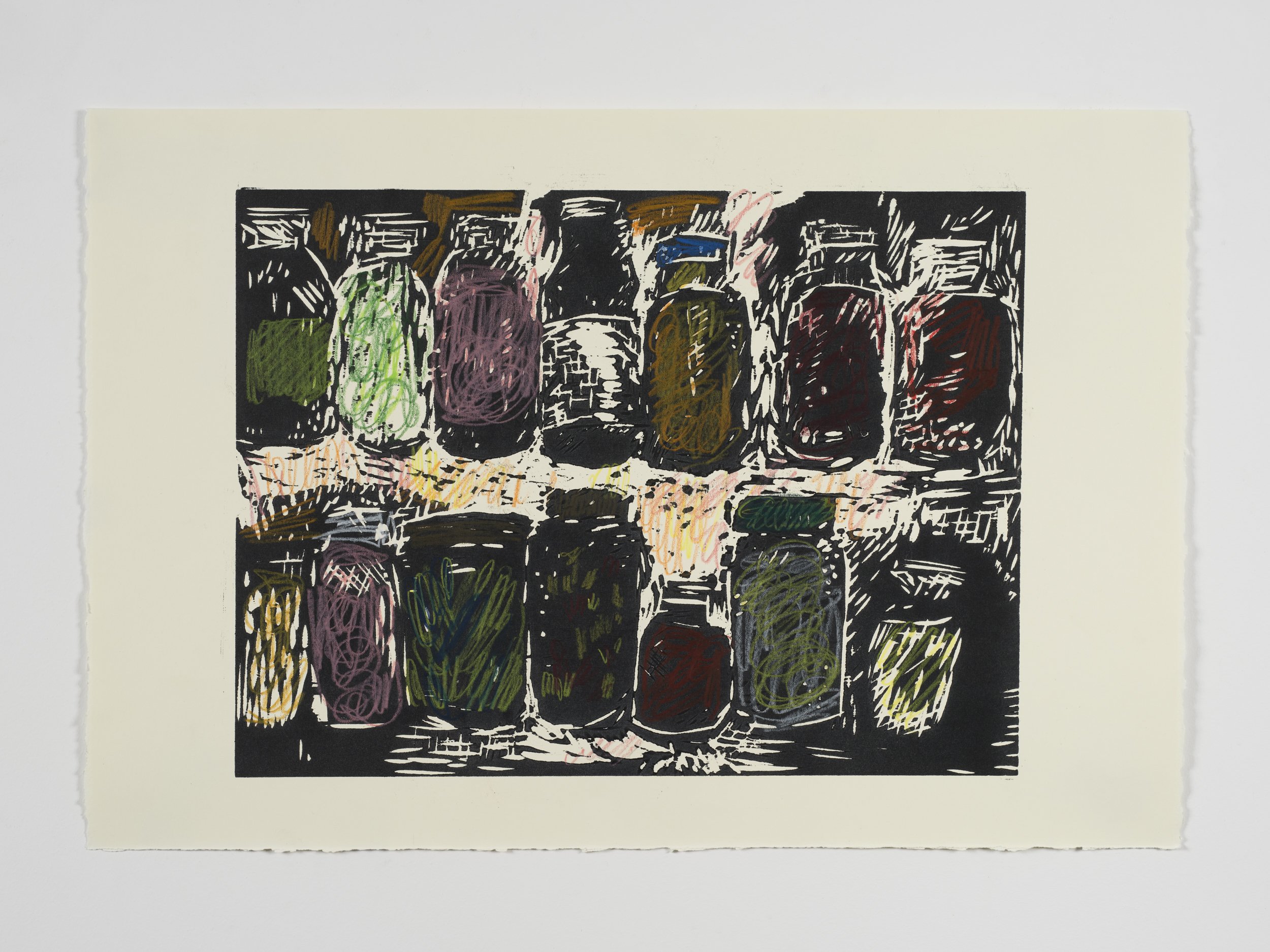 "Spice Drawer II",14'X17", Woodcut Print & Oil Paint, 2025