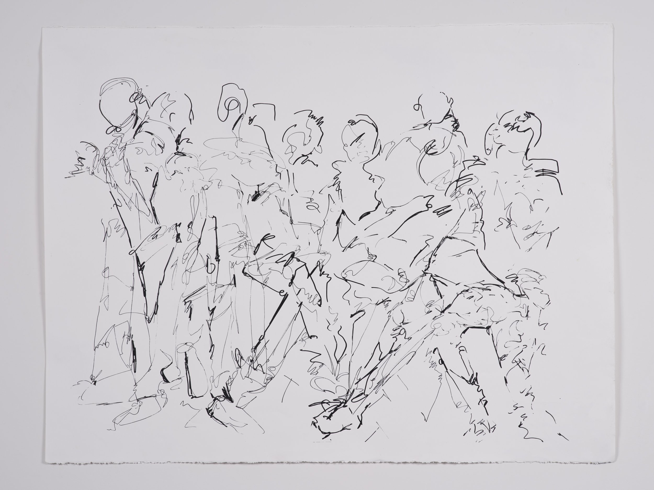 "The Dinner That Never Sat Down II", 40"X29", Monoprint, 2024