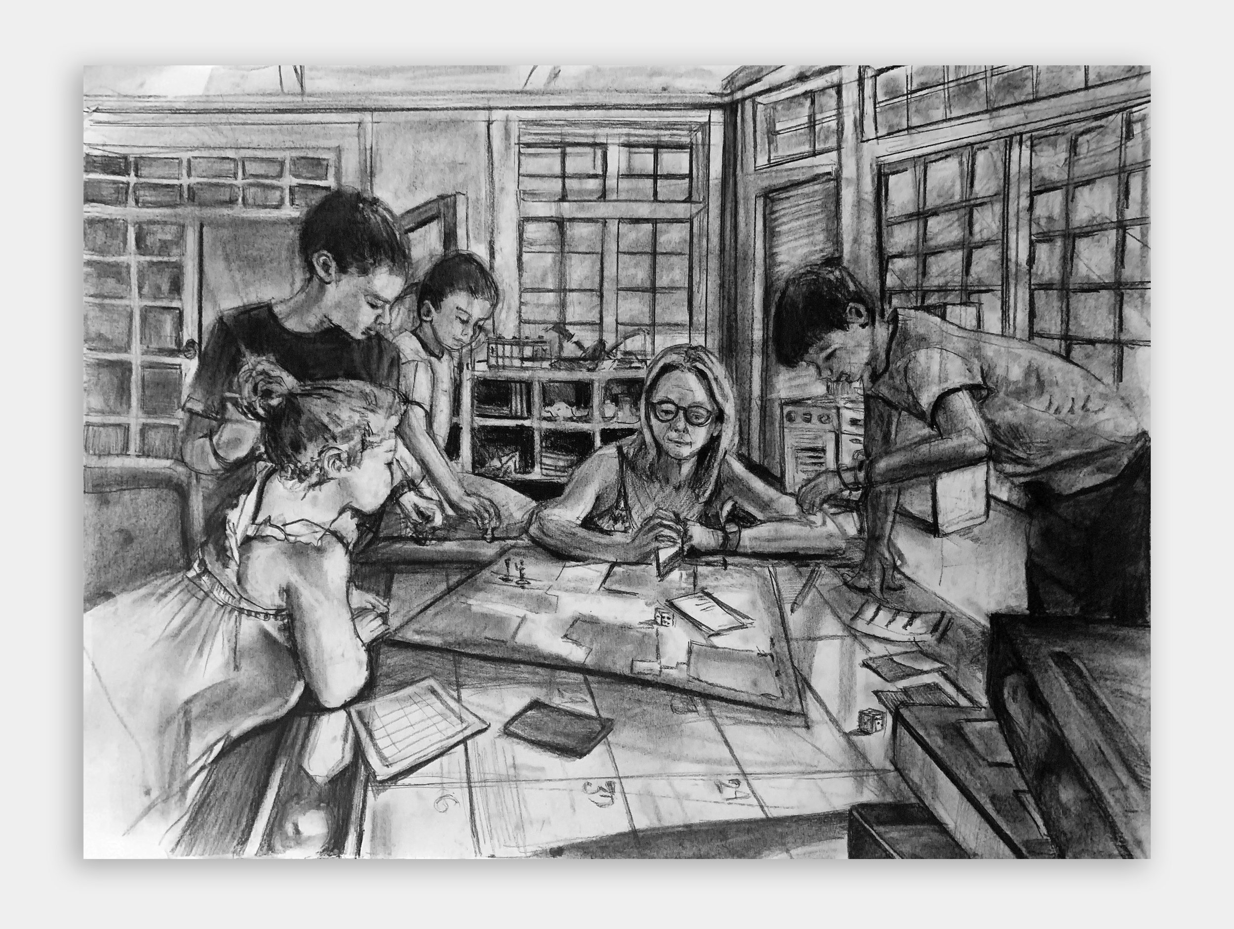 Clue, 22"X30", Charcoal, 8/20