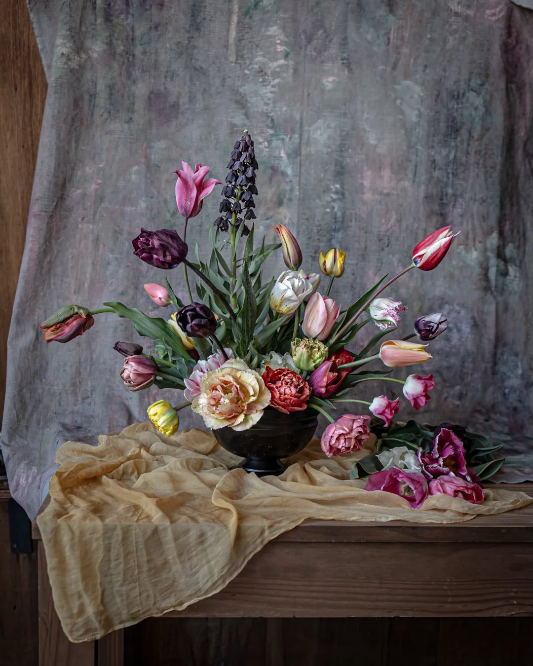 Just like after a long fast, this is the time of the year when we crave flowers the most. We are so tantalizingly close to creating these kind of arrangements with the real slowflowers. Those that bloom in April here in Switzerland. I can&rsquo;t wai