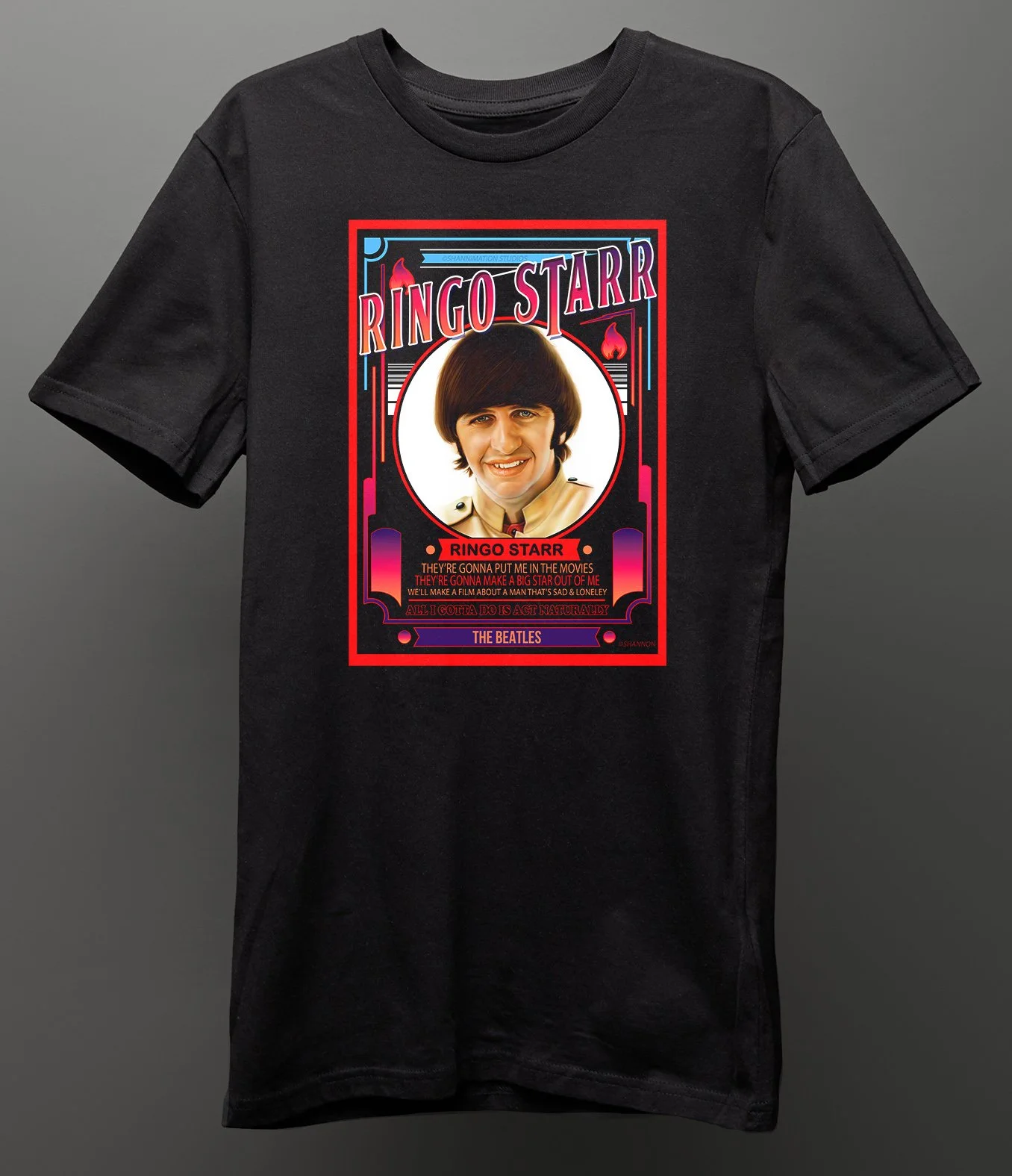 RINGO STARR - BEATLES - ACT NATURALLY - TEE SHIRT