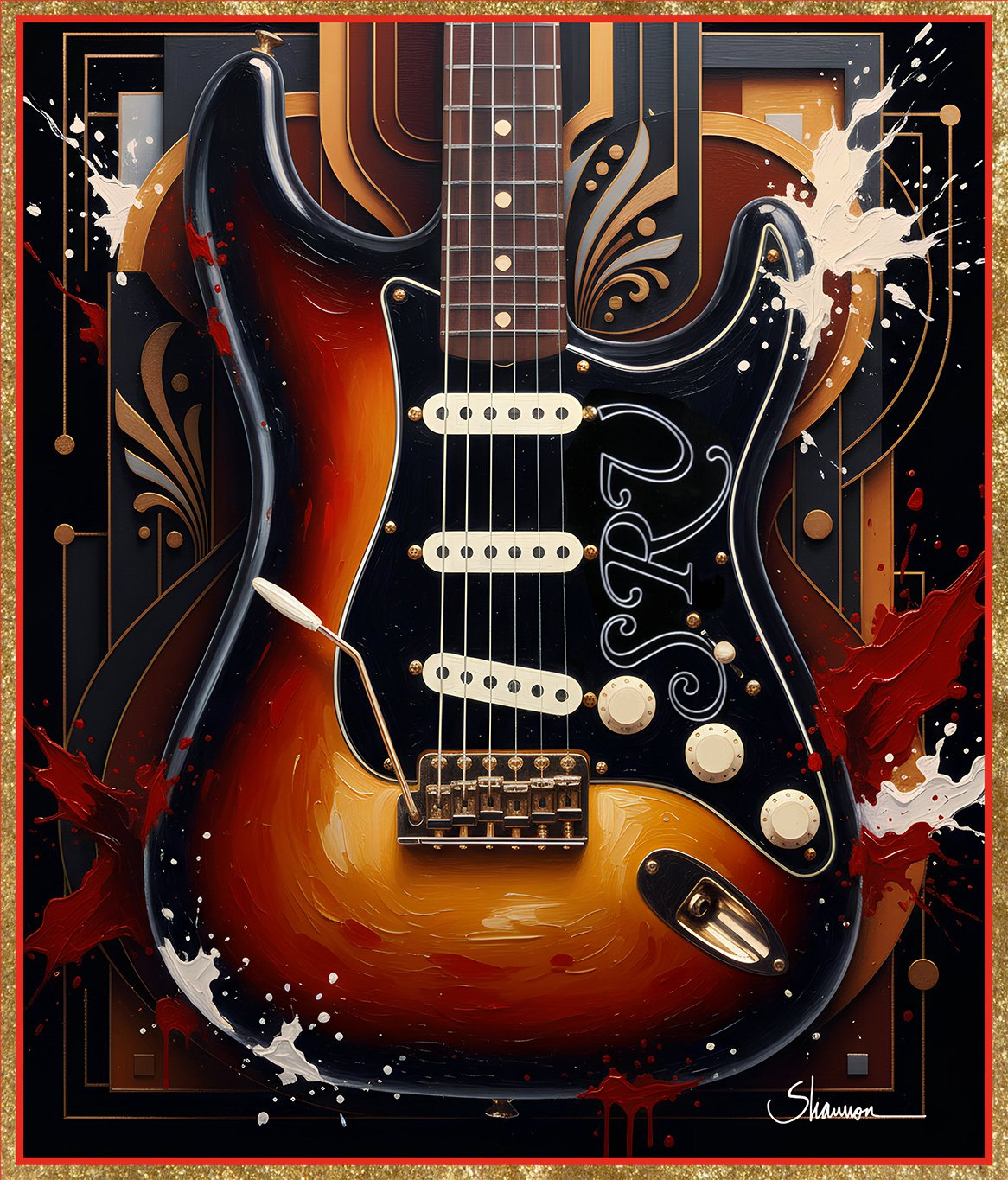 STEVIE RAY VAUGHAN - SRV  STRAT - GUITAR GODS COLLECTION by Shannon