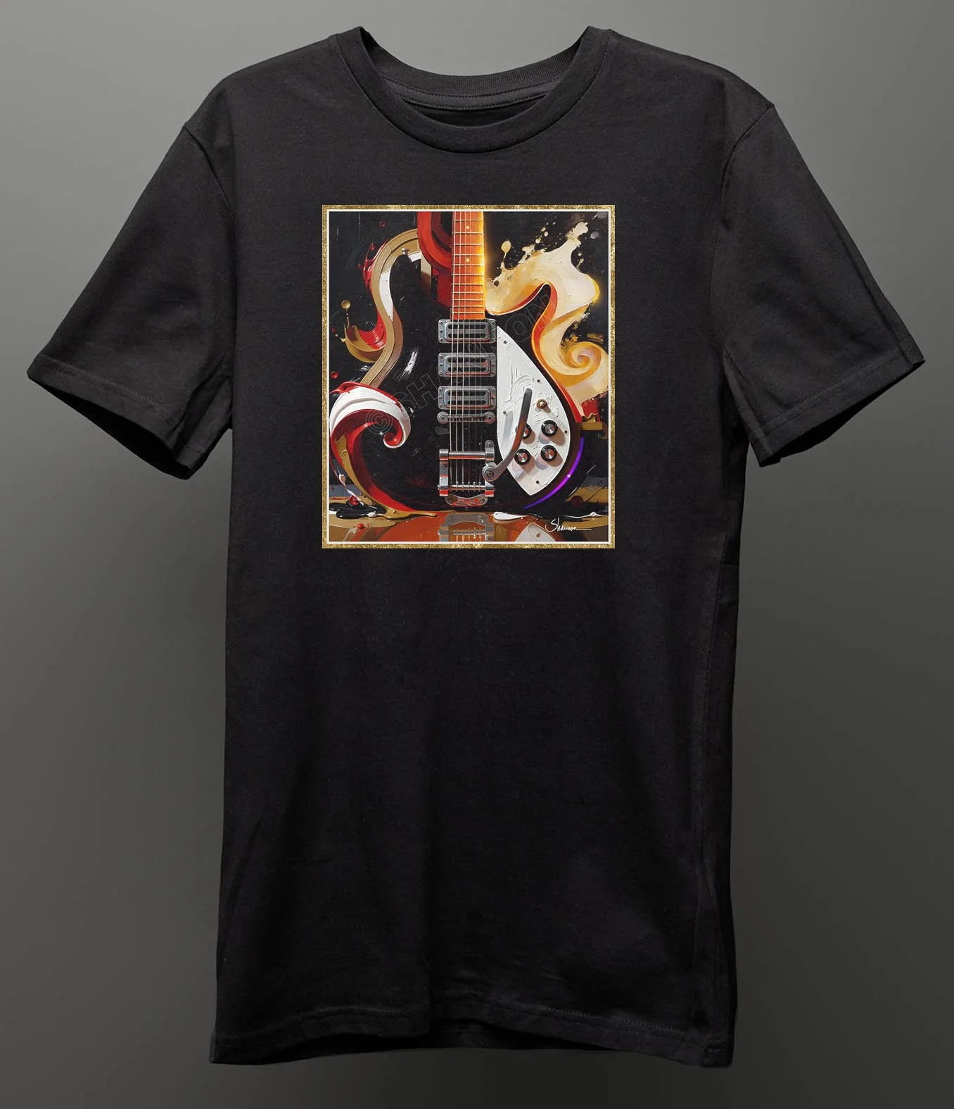 JOHN LENNON   - RICKENBACKER - GUITAR GODS COLLECTION TEE SHIRT