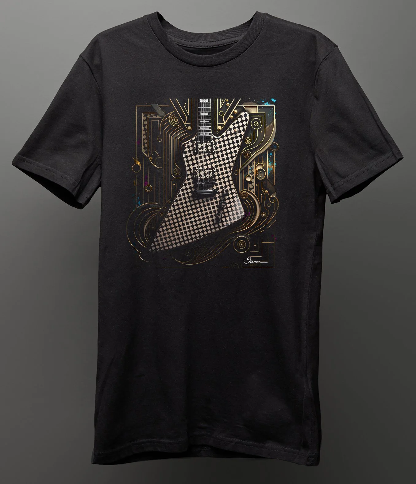 RICK NIELSEN - CHECKERED HAMER - GUITAR GODS COLLECTION TEE SHIRT