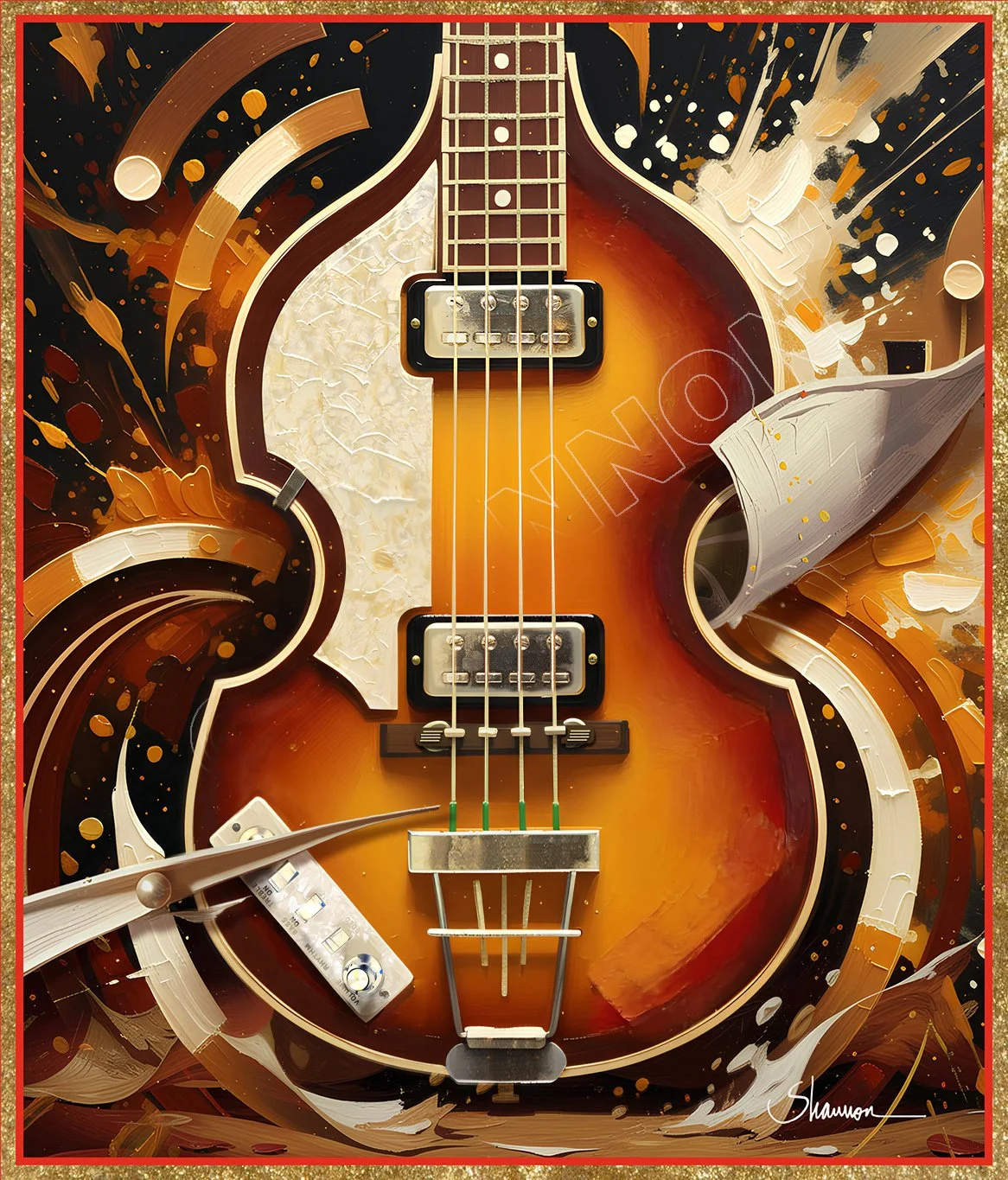 PAUL McCARTNEY - HOFNER BEATLE BASS  - GUITAR GODS COLLECTION by Shannon