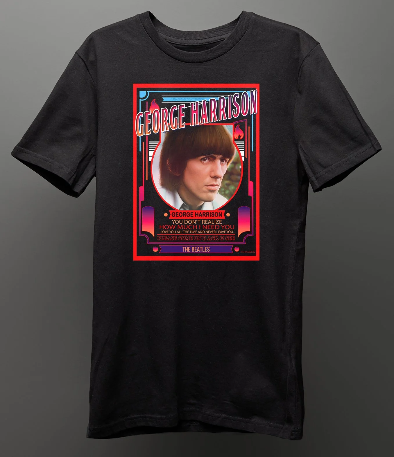 GEORGE HARRISON - BEATLES - I NEED YOU - TEE SHIRT