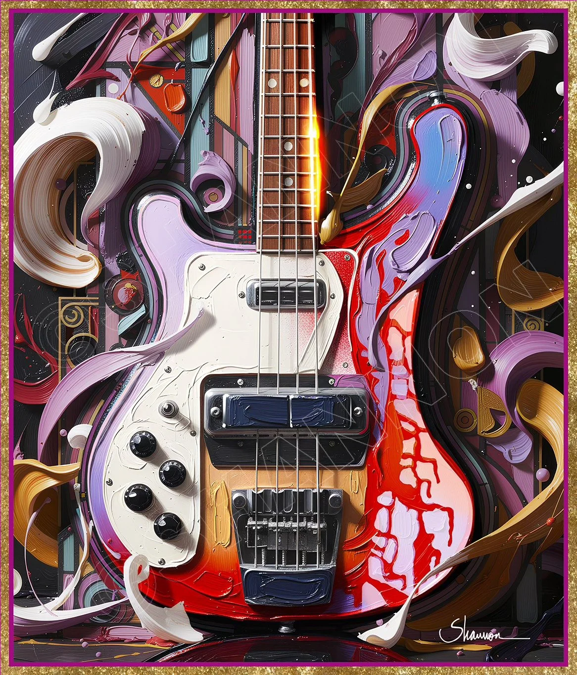 PAUL McCARTNEY - RICKENBACKER BASS  - GUITAR GODS COLLECTION by Shannon