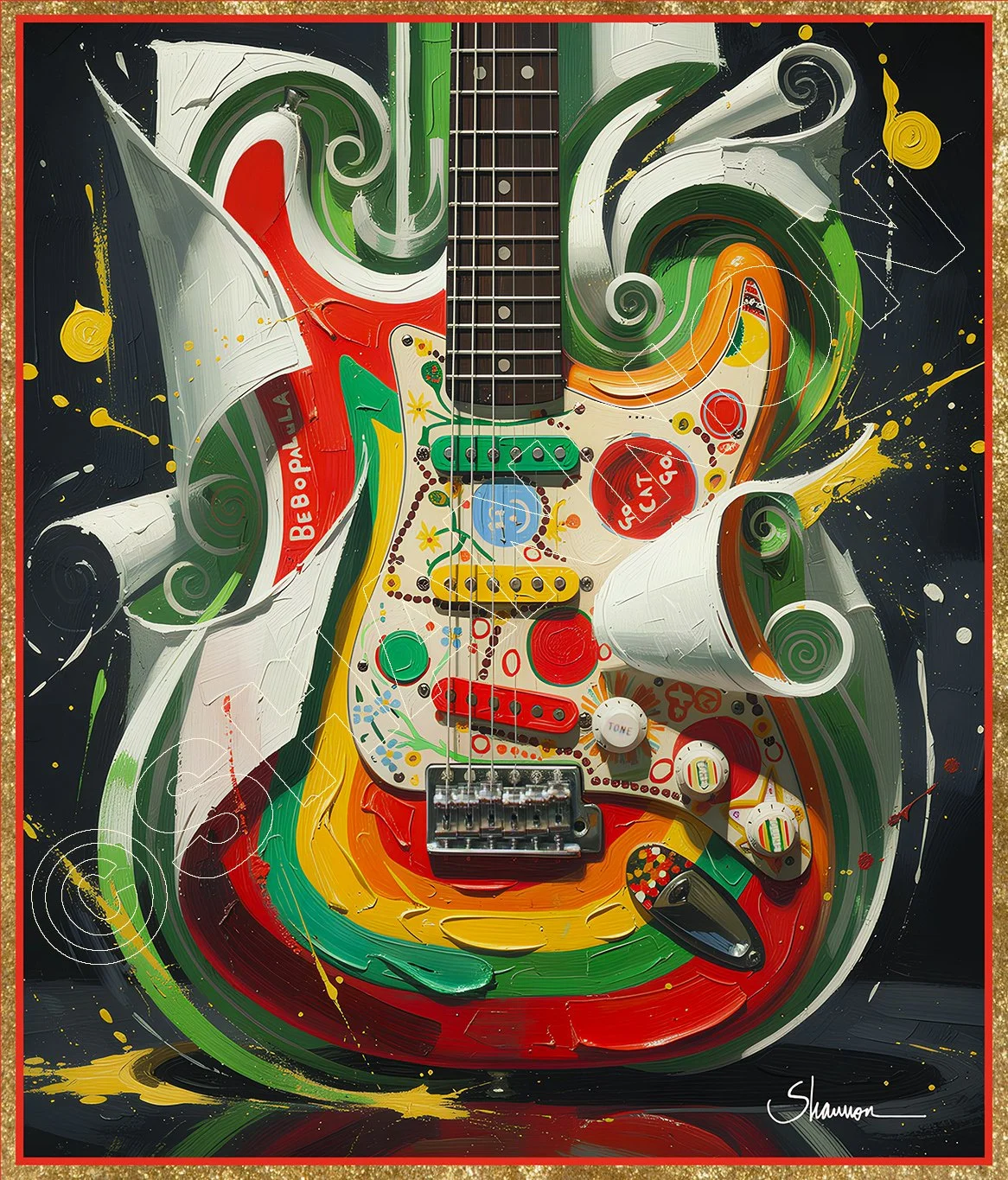 GEORGE HARRISON - ROCKY STRATOCASTER - GUITAR GODS COLLECTION by Shannon