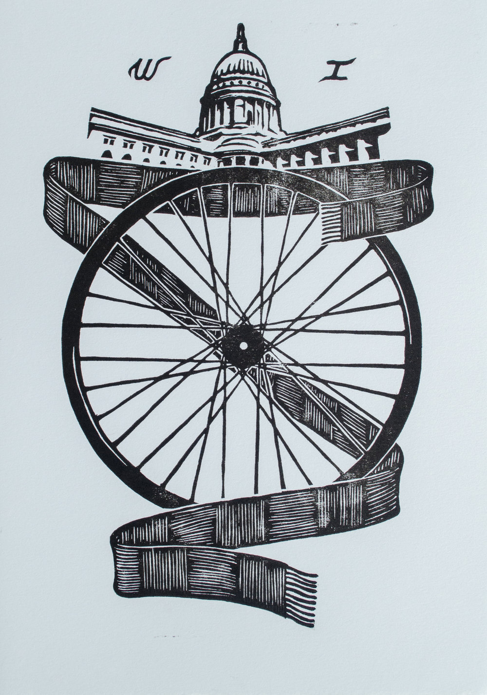 "Mad Town" – Block Print