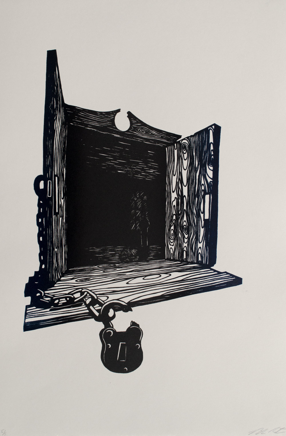 "Break In" – Block Print