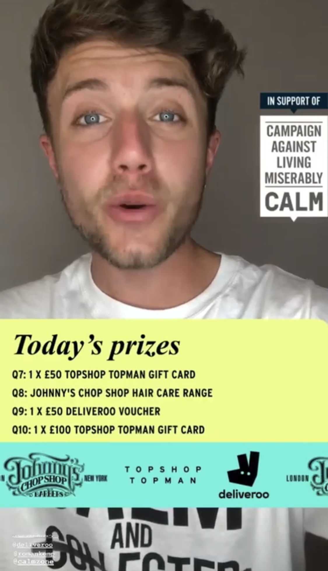Roman Kemp, TSTM CALM Quiz