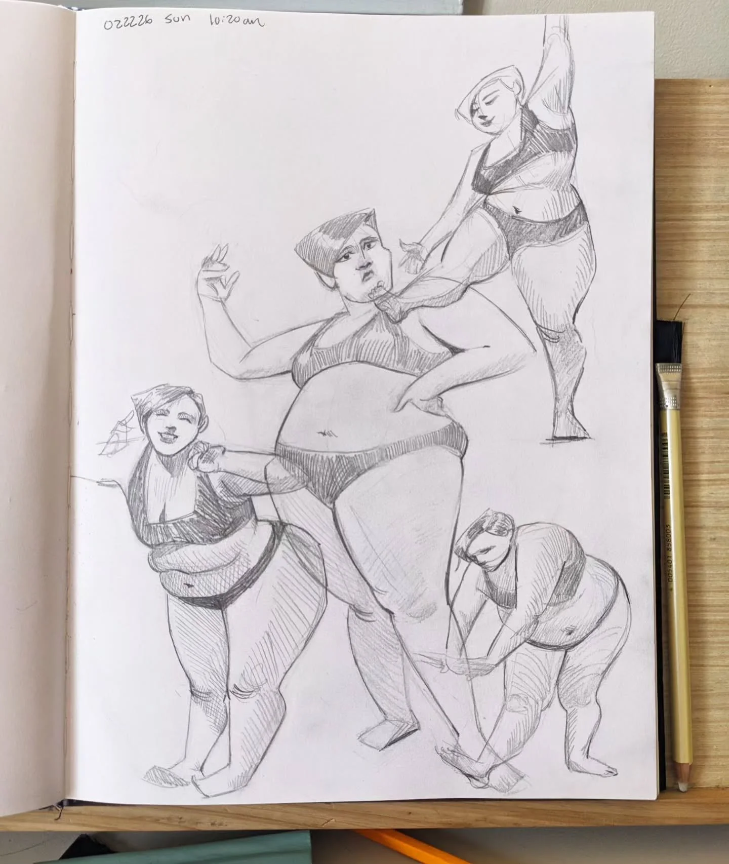 Sundays are for sketchbooks (and cats)