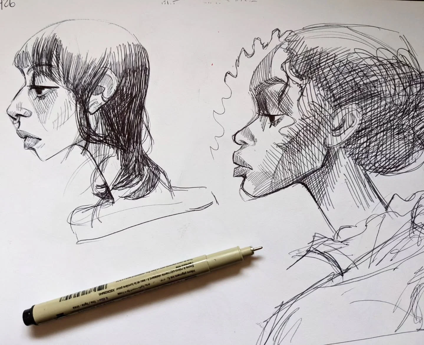 Profile studies from my sketchbook.

#sketchbook #sketchbookstudy #portraitsketch #characterdesign #pendrawing