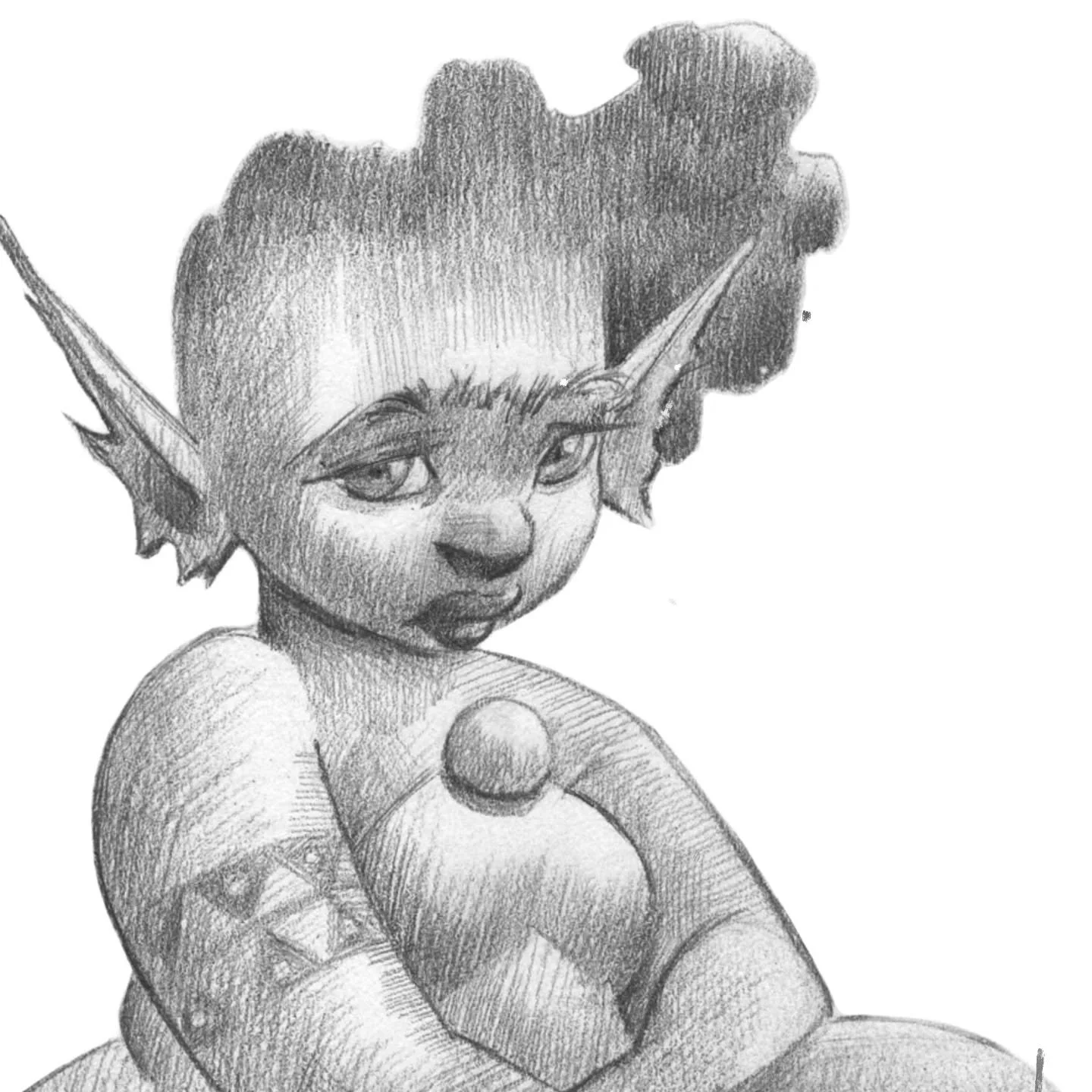 Oh it's still Mermay, here's another moody model merm.

2023
5 x 7" Graphite on bristol board