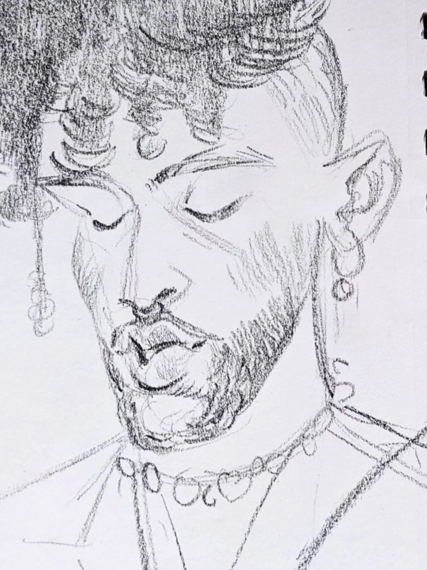 A ti no te conocen ni en tu barrio
<<"They don't even know you in your own hood.">> 

I was watching a stylization tutorial @loisvb posted on patreon and remembered I have free will and can draw bad bunny while listening to bad 