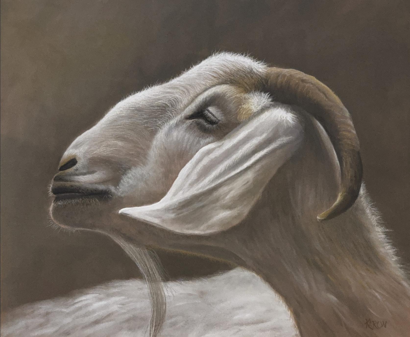 Nubian Profile Pastel.  16 x 20