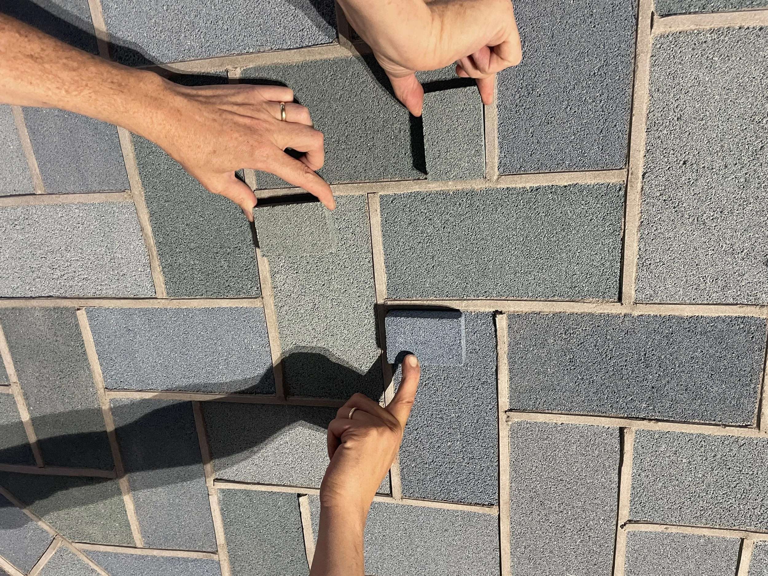 Matching Akoustolith tiles originally manufactured by the R. Guastavino Co.