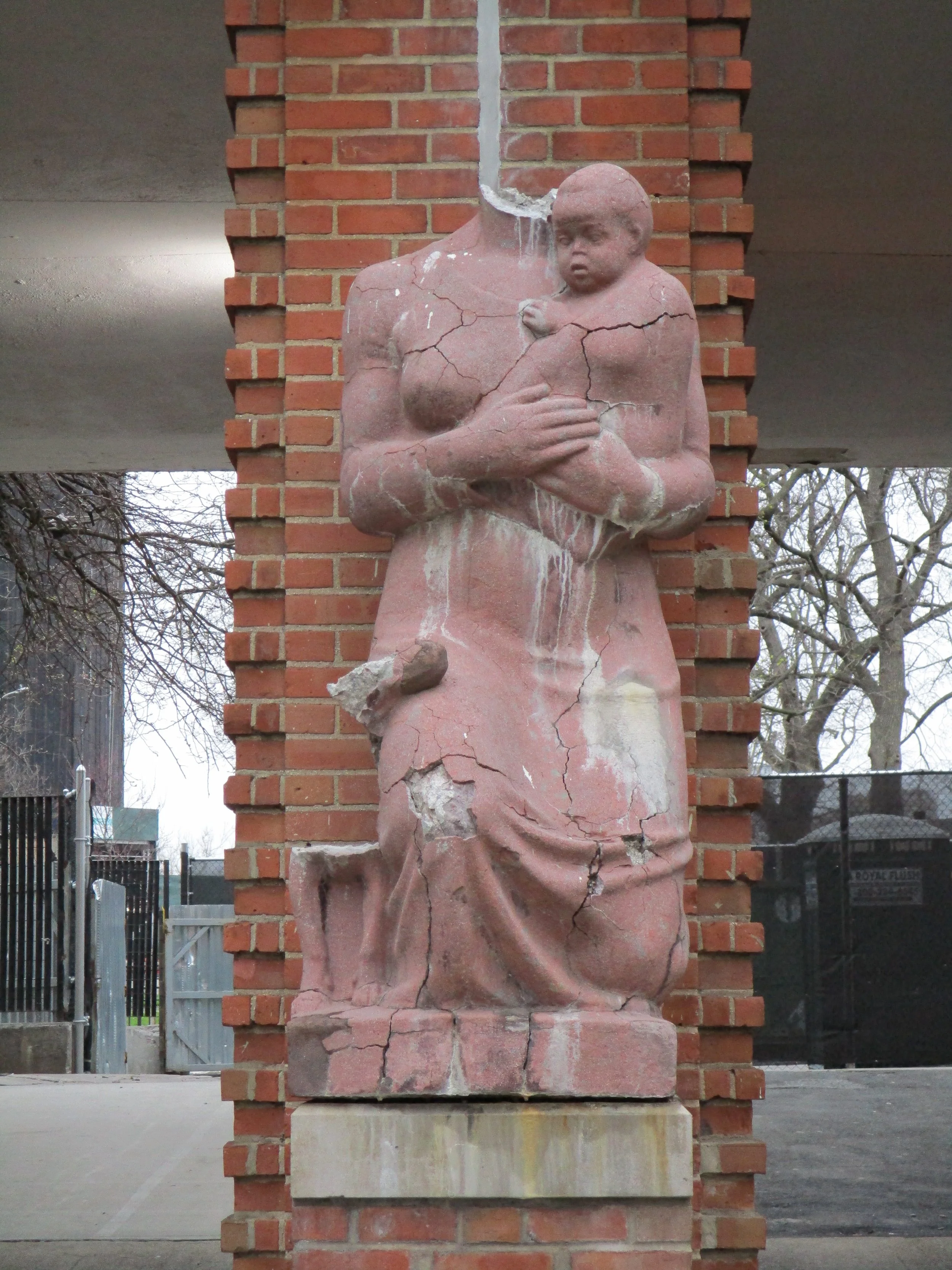 Sculpture before treatment.