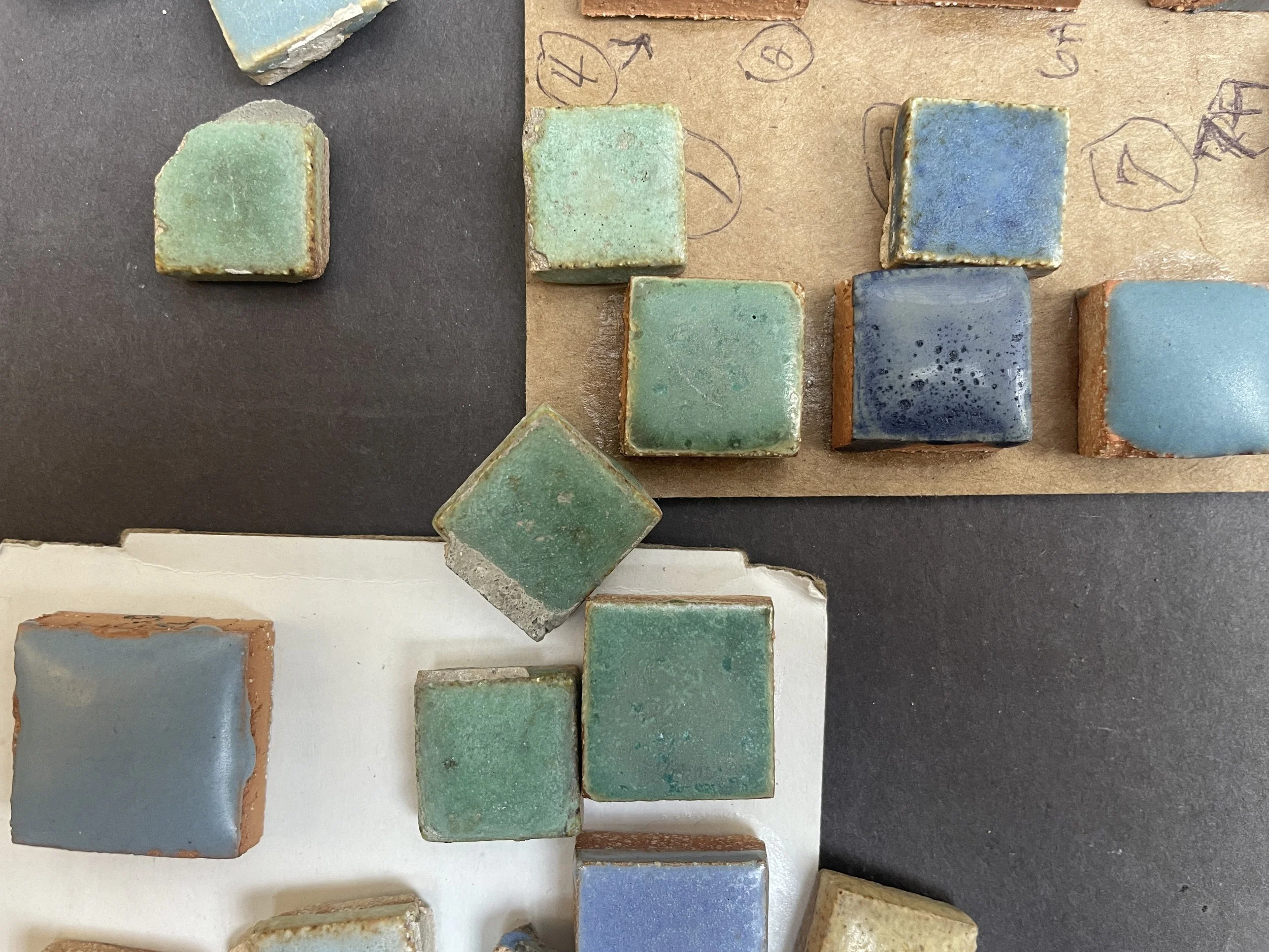 Matching mosaic glazes.