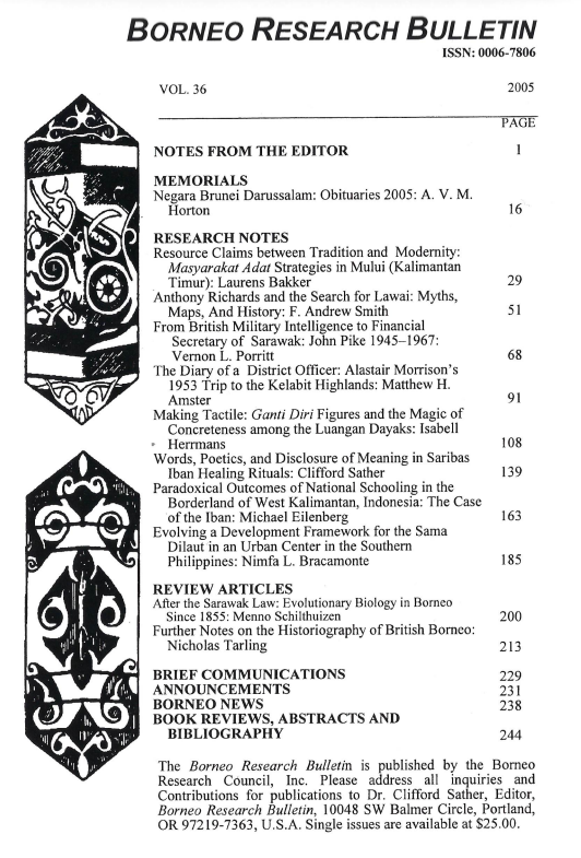 Borneo Research Bulletin - Volume 36 PDF Version