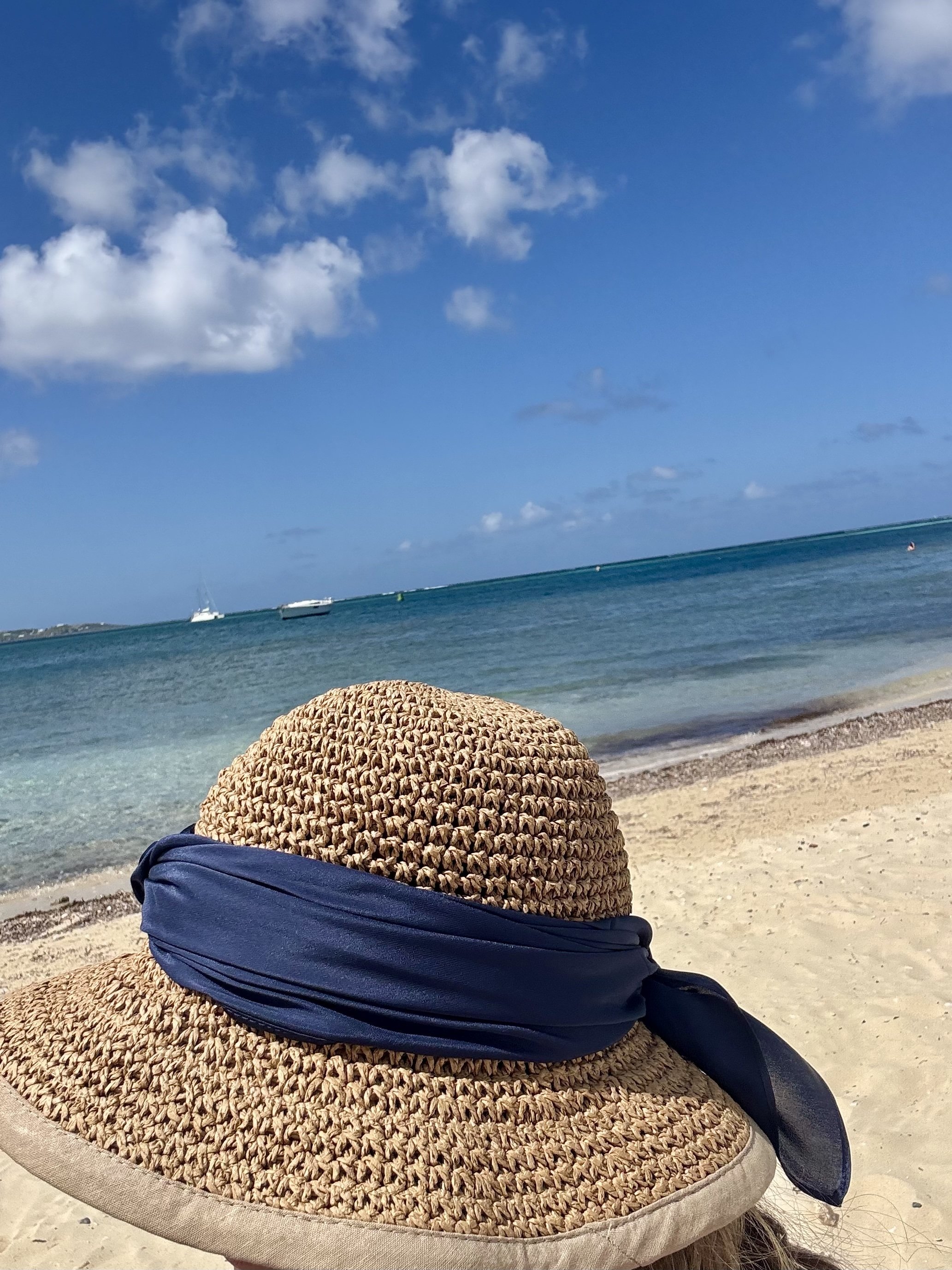 Salty tymes sun hat, navy-side.jpg