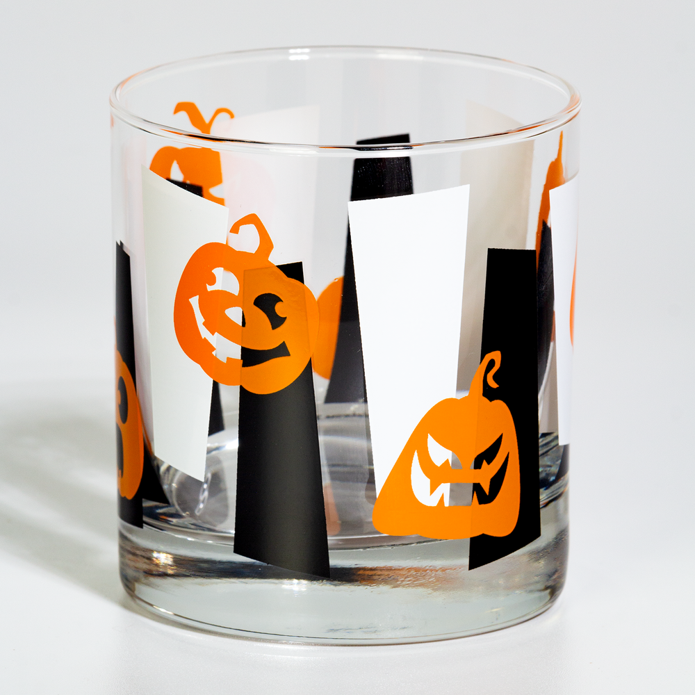 Transpac Glass Vintage Halloween 16oz Tumblers, Set of 4
