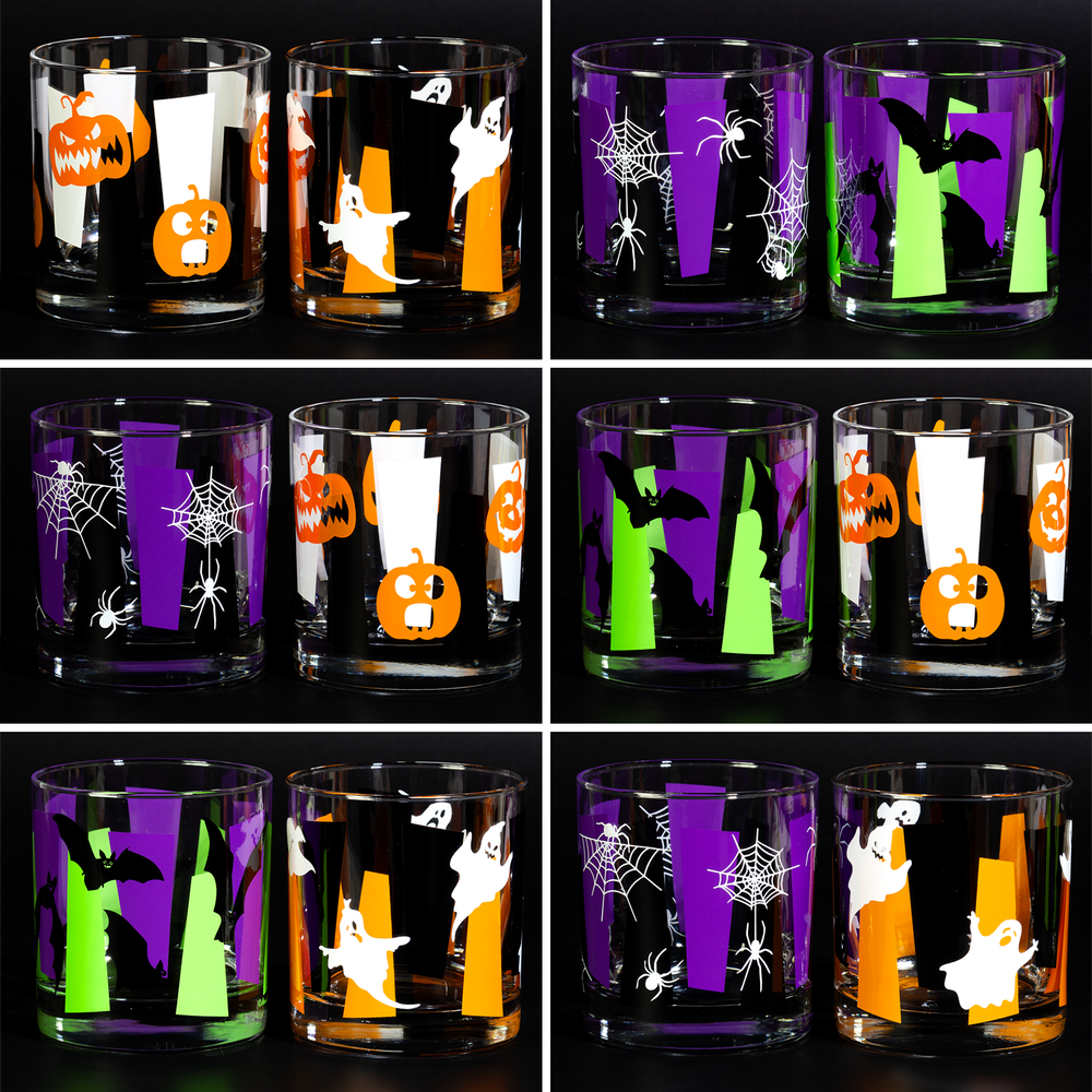 Atomic Drinkware Mix and Match Retro Halloween Rocks Glasses - Set of 2 —  Atomic Drinkware