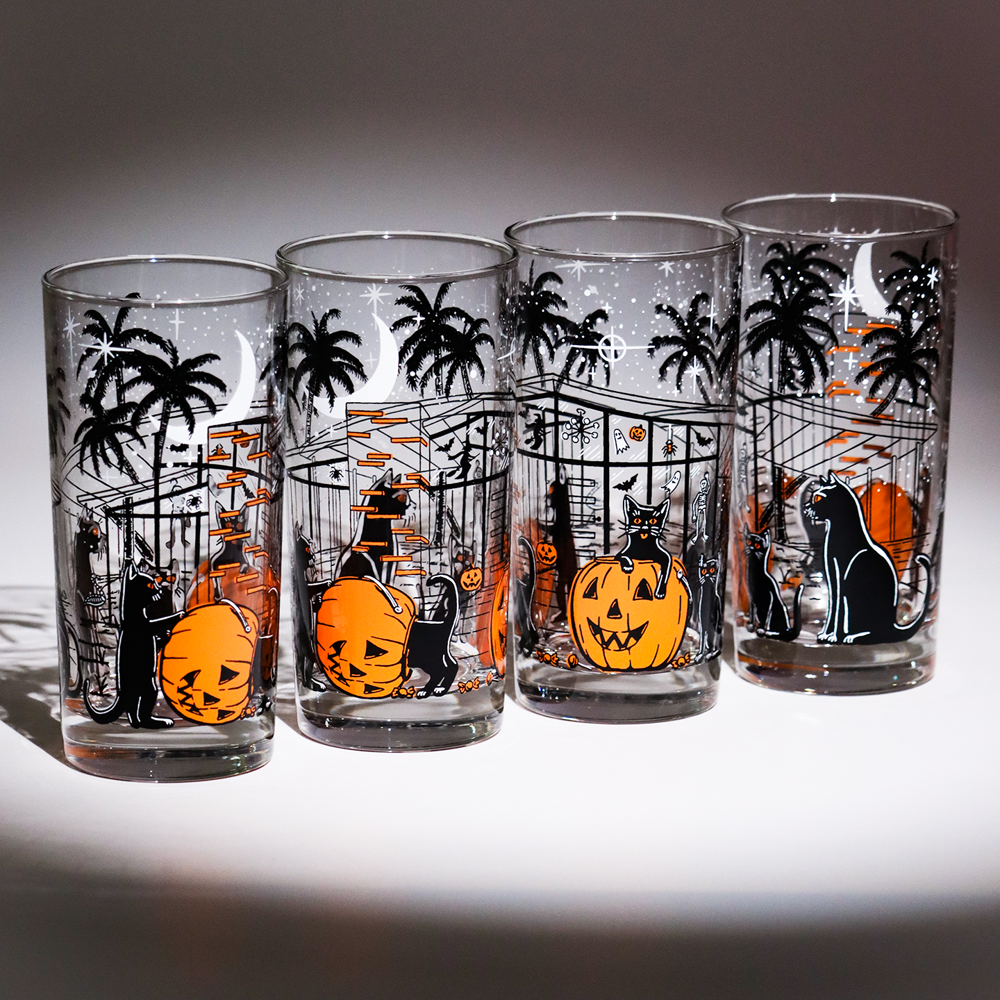 Limited edition 2025 Halloween drinkware, vintage mid-century modern style