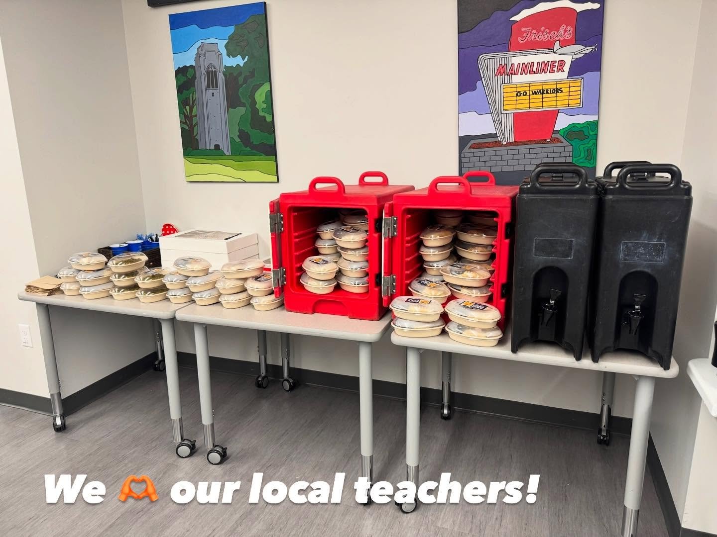Happy Teacher Appreciation Week!!!

We see you out there, local teachers 🥹 

So thankful to have been part of showing a little love to some of you yesterday and today. We hope you do indeed feel loved and appreciated for all you do!!! 🌯☕️💙

#thema