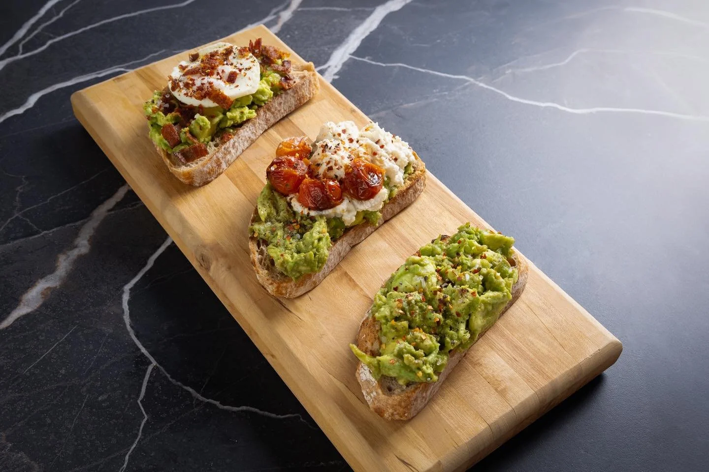 Happy Monday to you, out there! 

Aside from our fun rotating food specials, we&rsquo;ve got a nice handful of menu staples. 
One of them being our Avocado Toast! 

You can keep it simple with just avocado and our red pepper flake and salt mix;

Try 