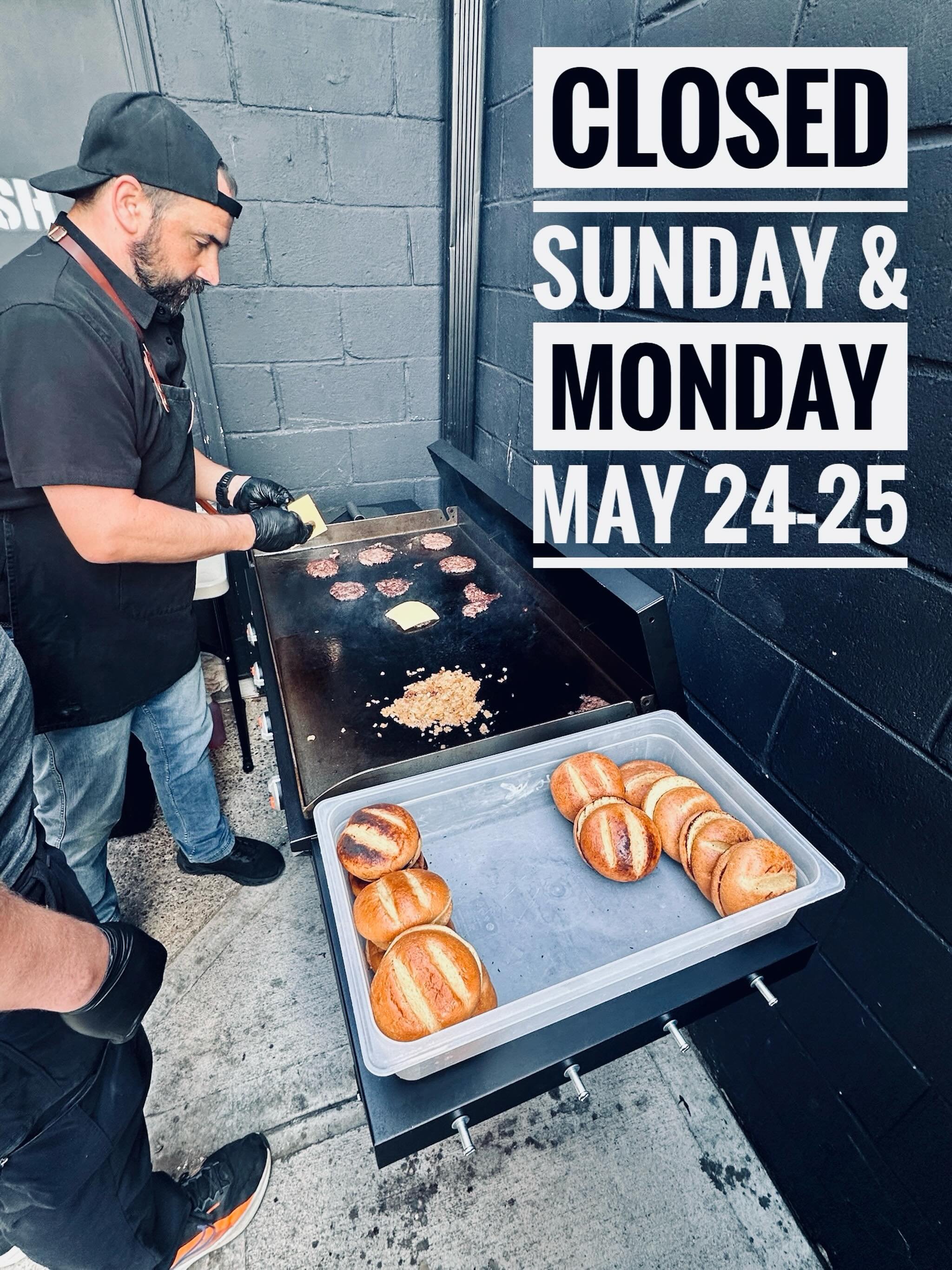 That&rsquo;s right, you guys! Can you believe May is almost already over?? Which can only TRULY mean ONE thing&hellip;.(lemonadeisalmostbaaaack!!!) 🍋☀️

But before we get too ahead of ourselves&hellip;
WE WILL BE CLOSED SUNDAY AND MONDAY! 
May 24-25