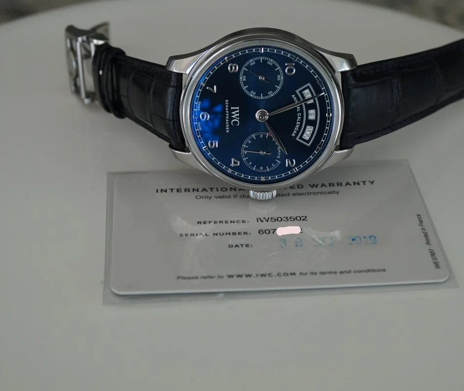 IWC Annual Calendar Blue, Ref: IW503502 — Welcome to EuroWatchWorks