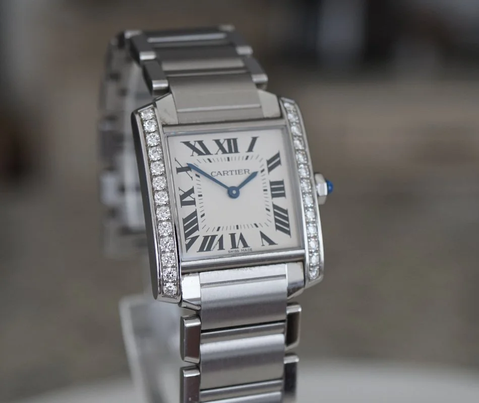 Cartier Tank Francaise Medium Diamond Set Case image 2