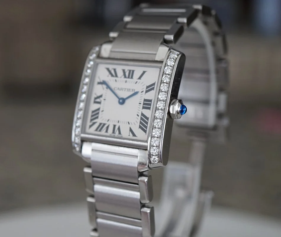 Cartier Tank Francaise Medium Diamond Set Case image 3