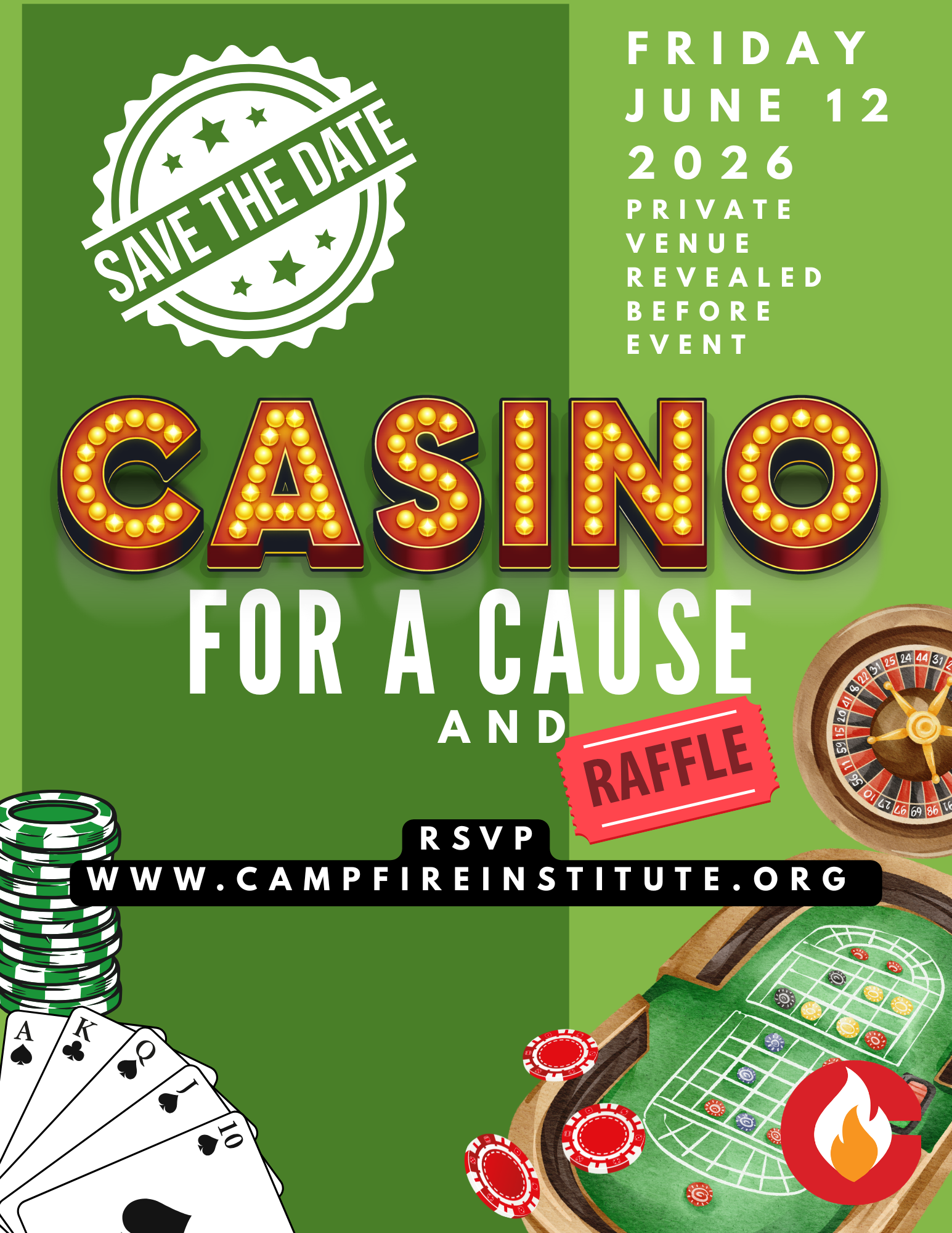 “Play” it Forward for Campfire Institute! Casino for a Cause