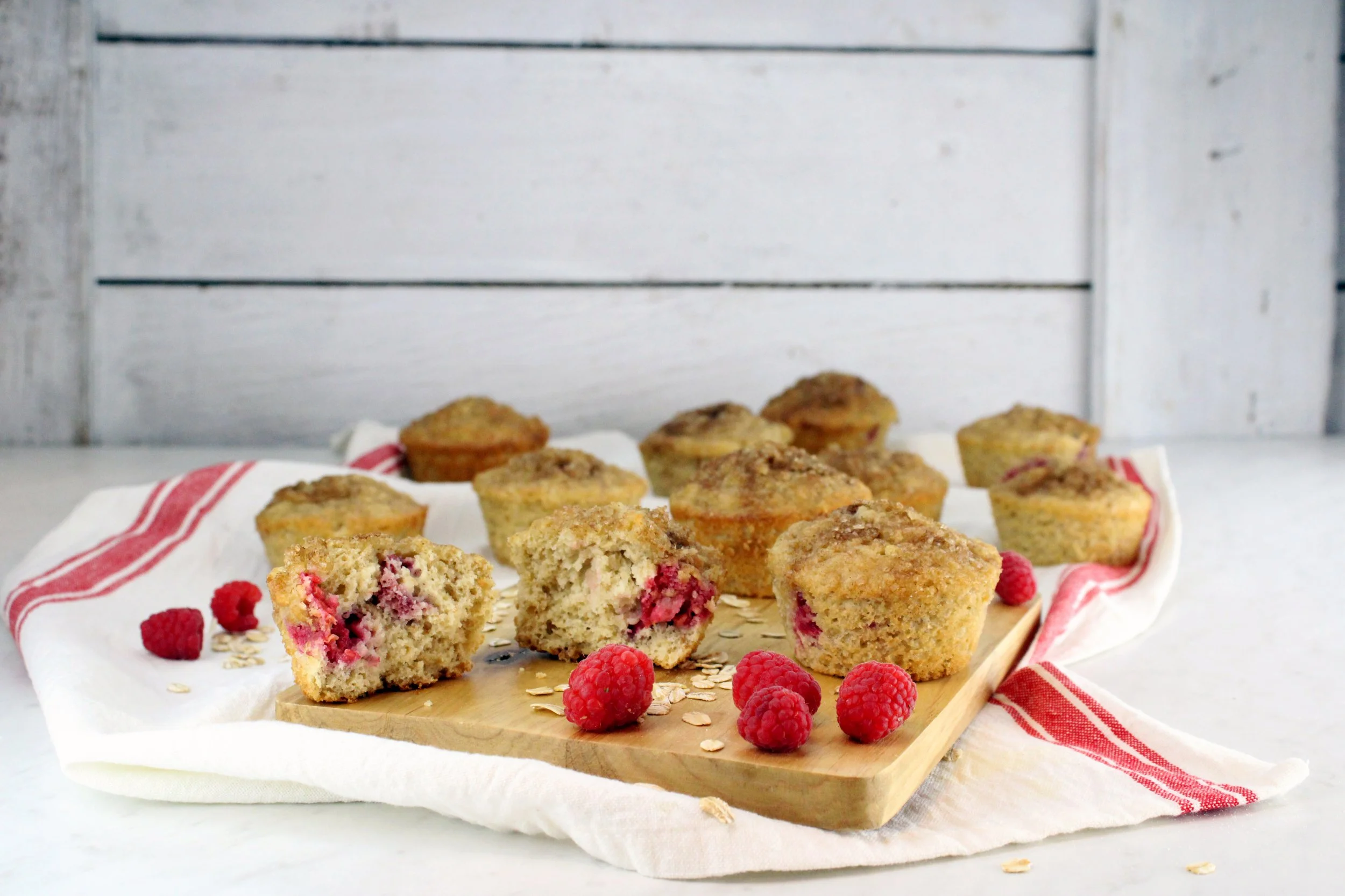Oatmeal Raspberry Muffins