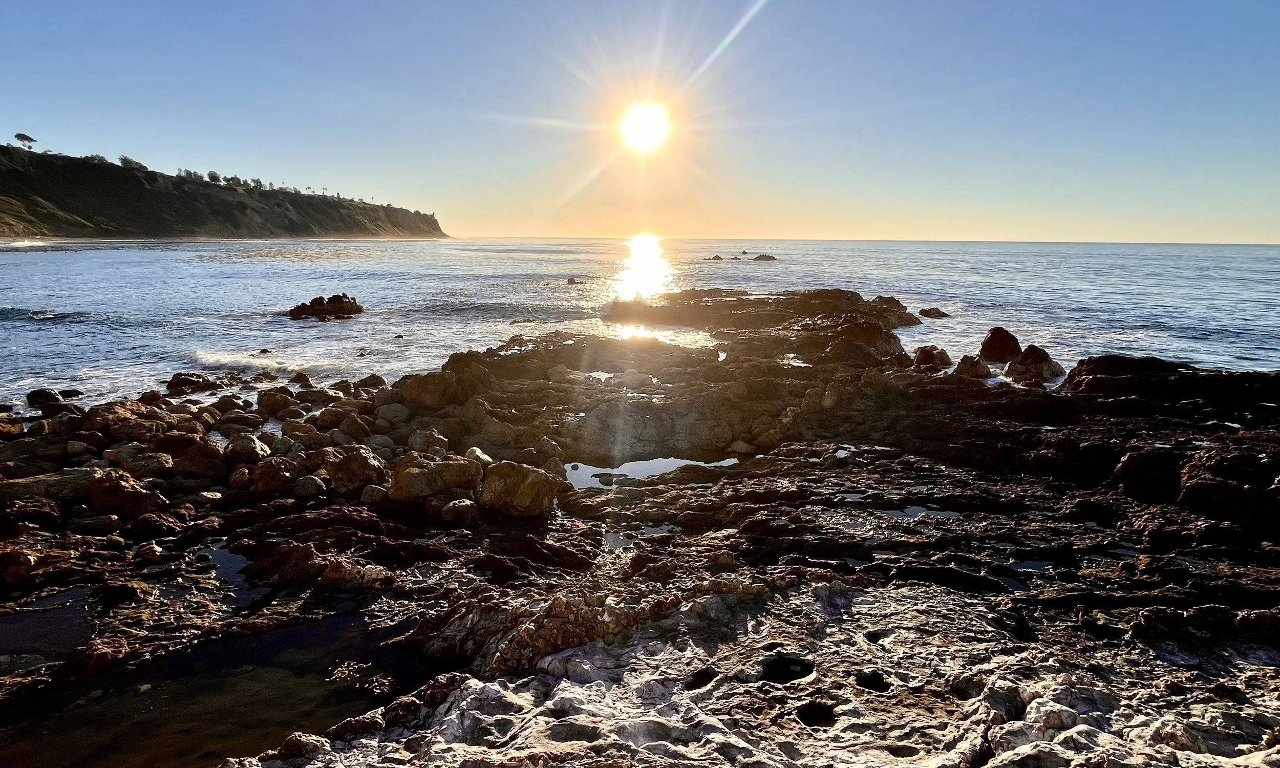 Sunset at Flat Rock Point of Palos Verdes, California