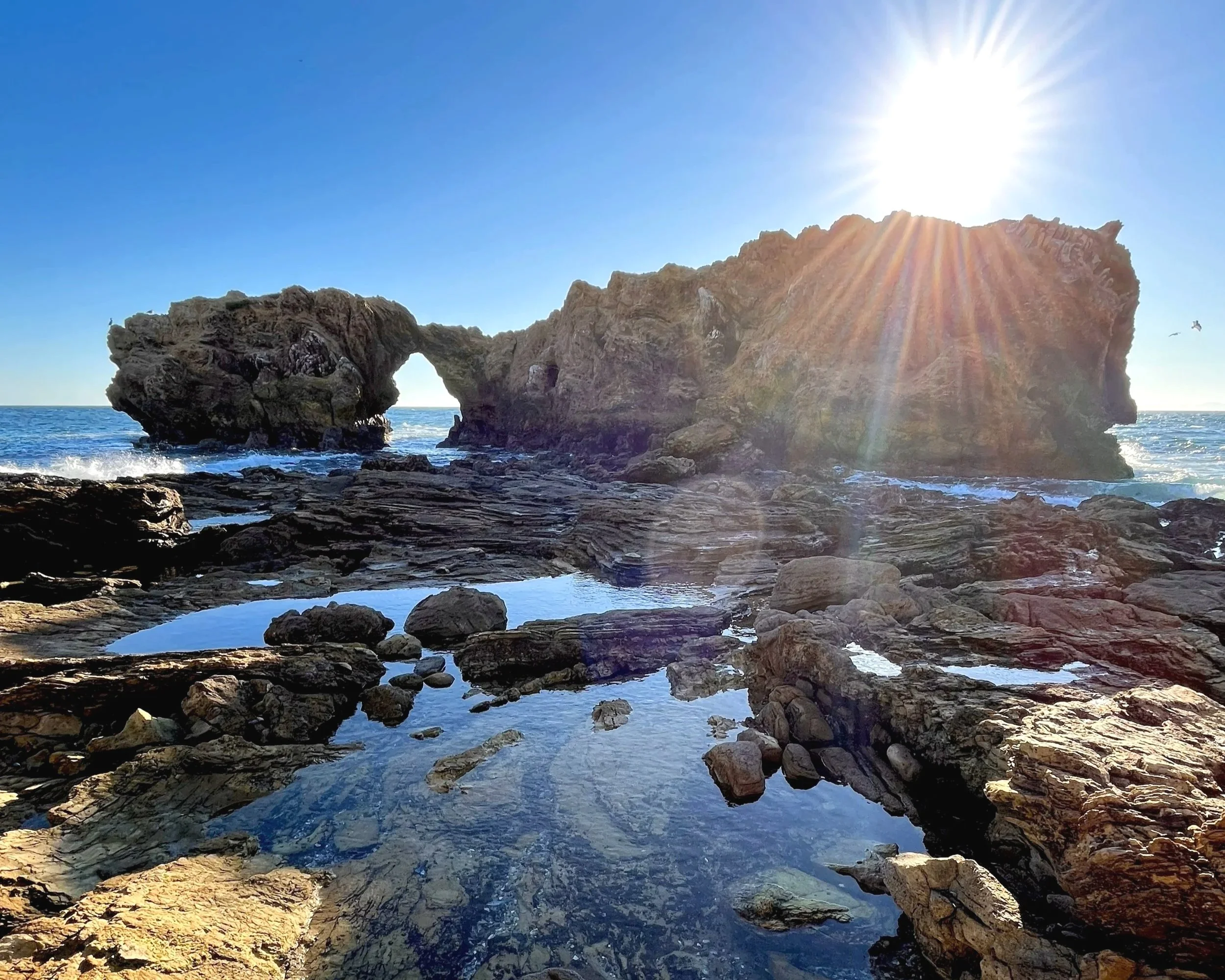 Ladder Rock of Newport Beach at Sunset
