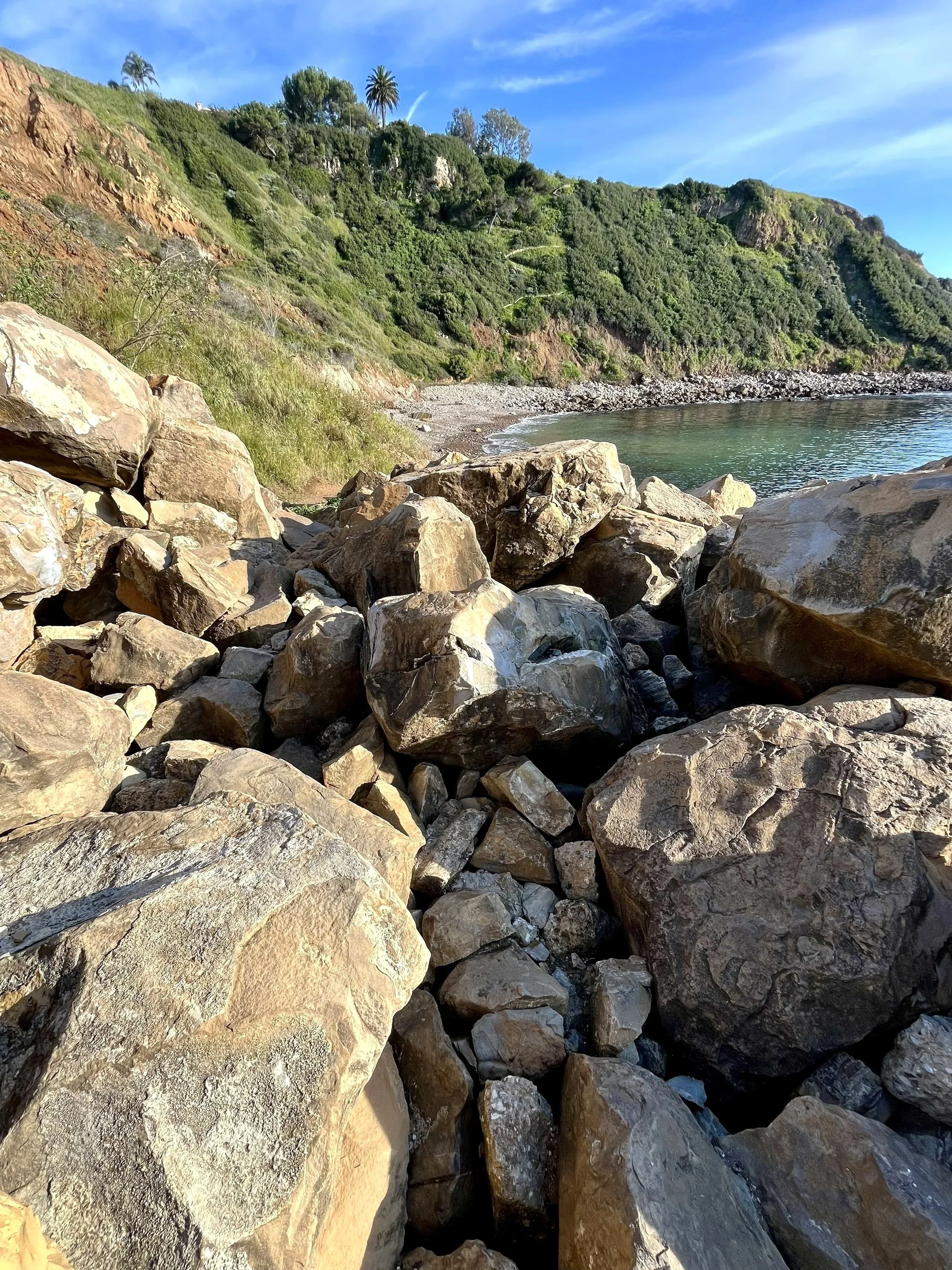 Boulder pile at Christmas Tree Cove, Palos Verdes