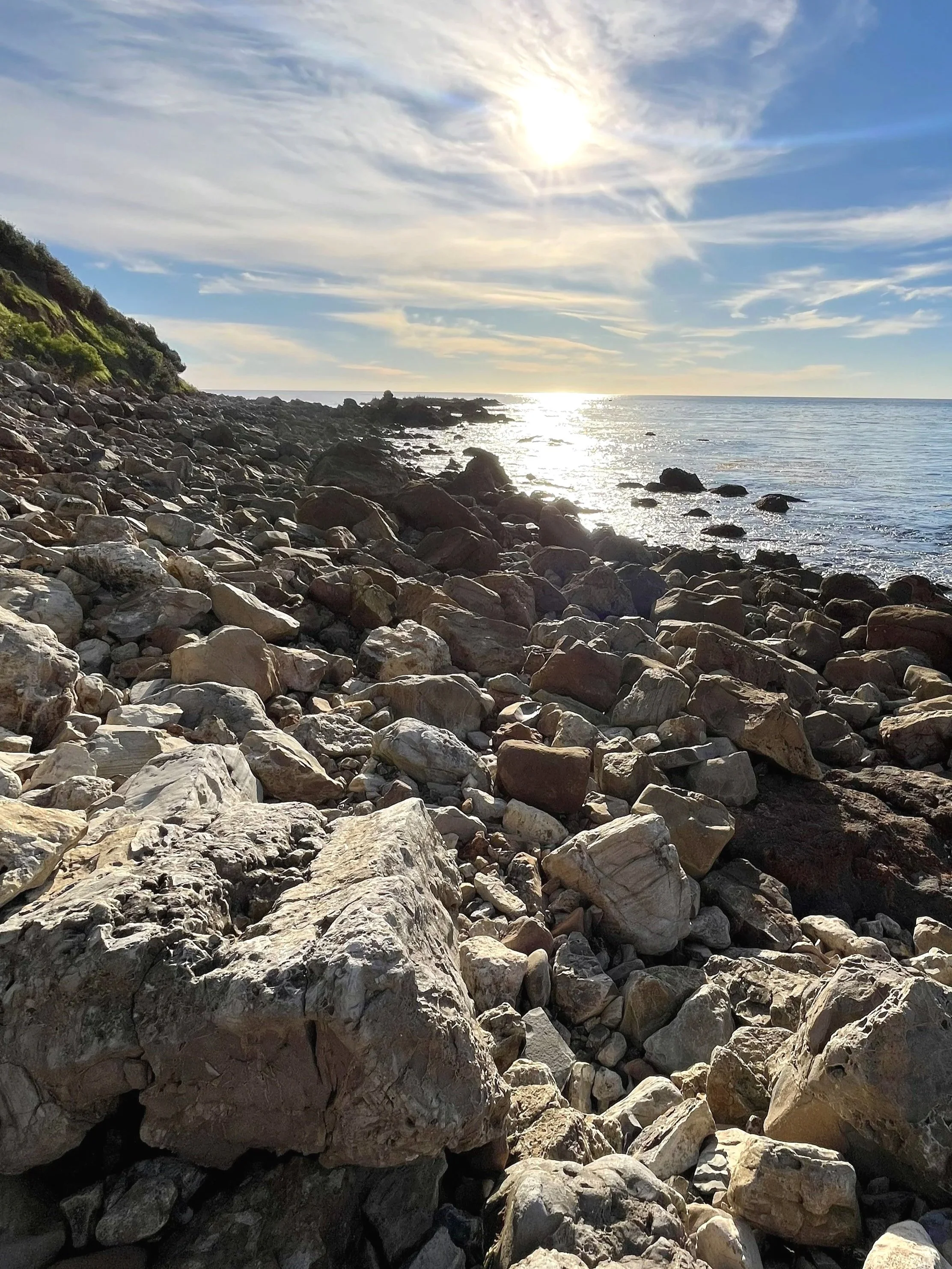 Rocky shore of Christmas Tree Cove, Palos Verdes