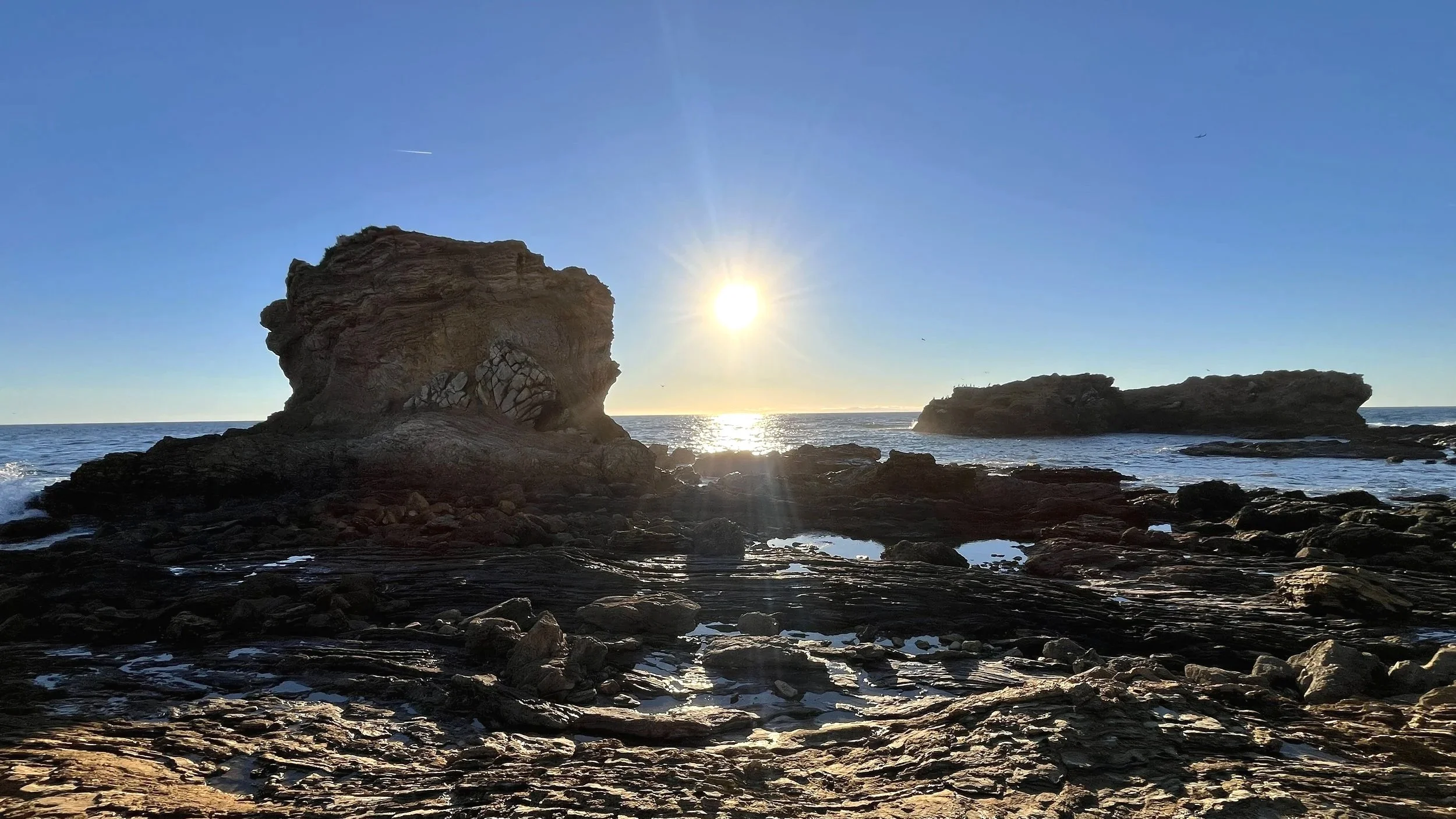 Newport Beach, California Sunset at Jump Ladder Rock