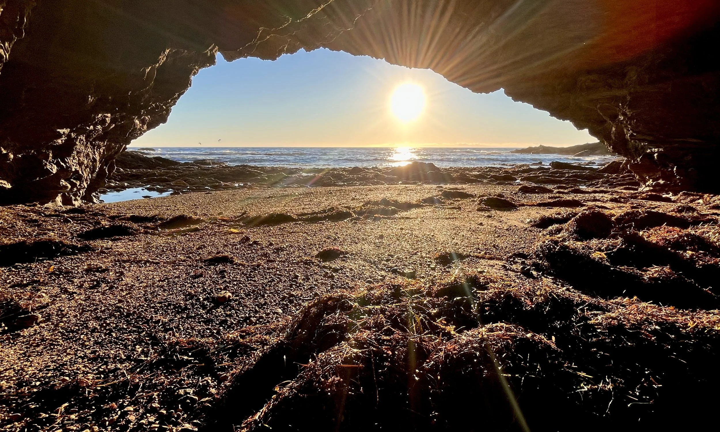Newport Beach shore cave at Cameo Shores