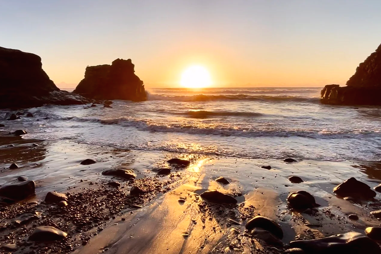 Chuy's Camp and Surf Cove Sunset, Rosarito, Mexico
