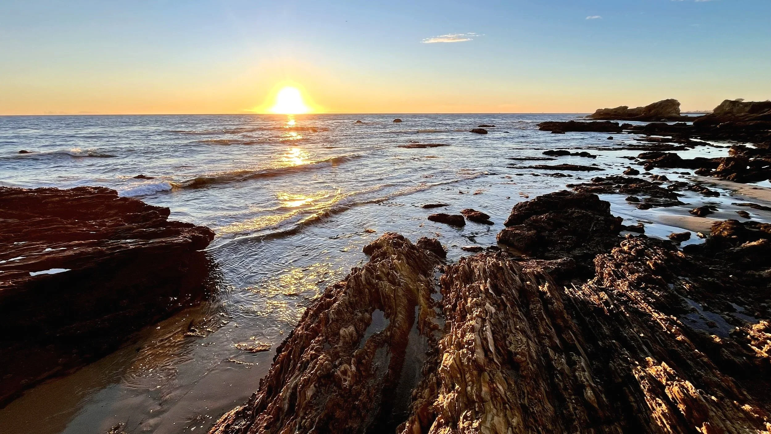 Sunset at Little Treasure Cove, Newport Beach