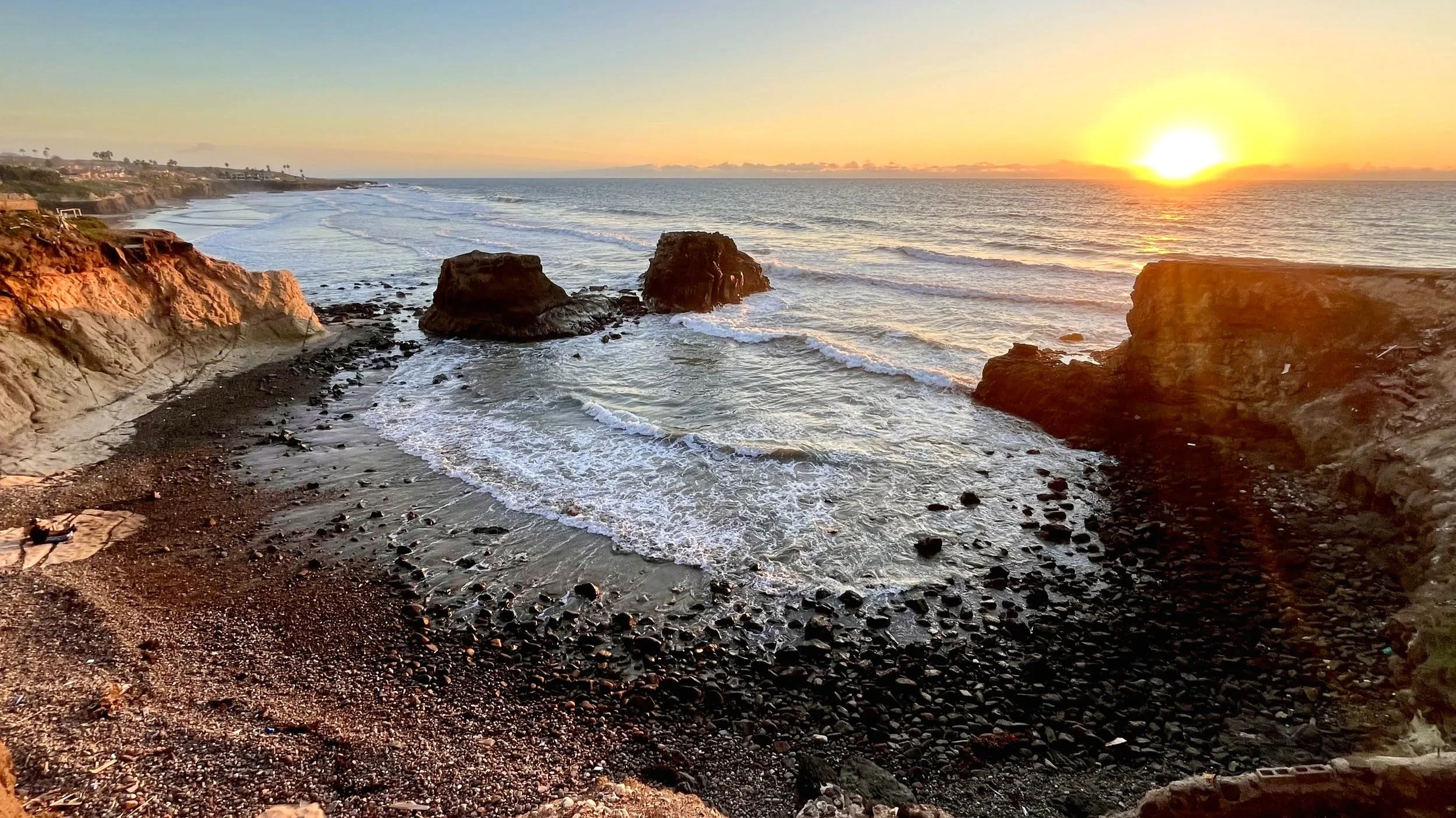 Chuy's Camp and Surf Cove Sunset, Rosarito, Mexico